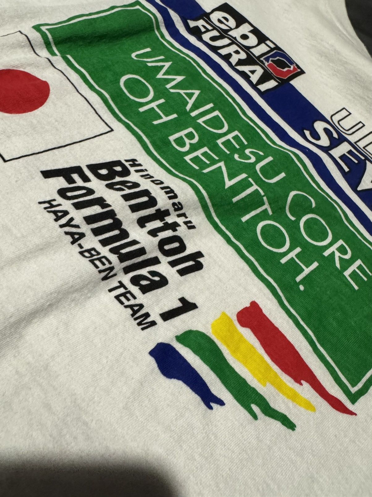 Benetton × Vintage Vintage 90s Benttoh F1 Japan Single Stitch Tshirt Size US M / EU 48-50 / 2 - 3 Thumbnail