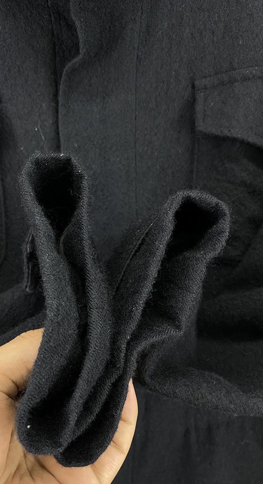 Issey Miyake Vintage Issey Miyake Plantation Black Wool Hodded Jacket Size M / US 6-8 / IT 42-44 - 13 Thumbnail