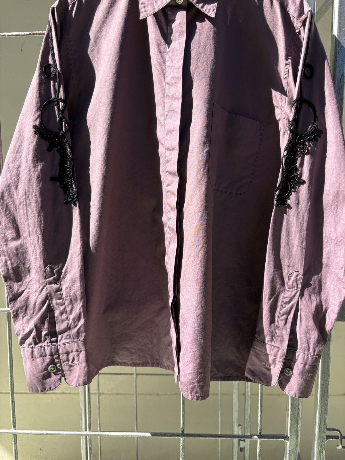 Jean Paul Gaultier Jean Paul Gaultier JPG lace sleeves purple shirt Size S / US 4 / IT 40 - 6 Thumbnail