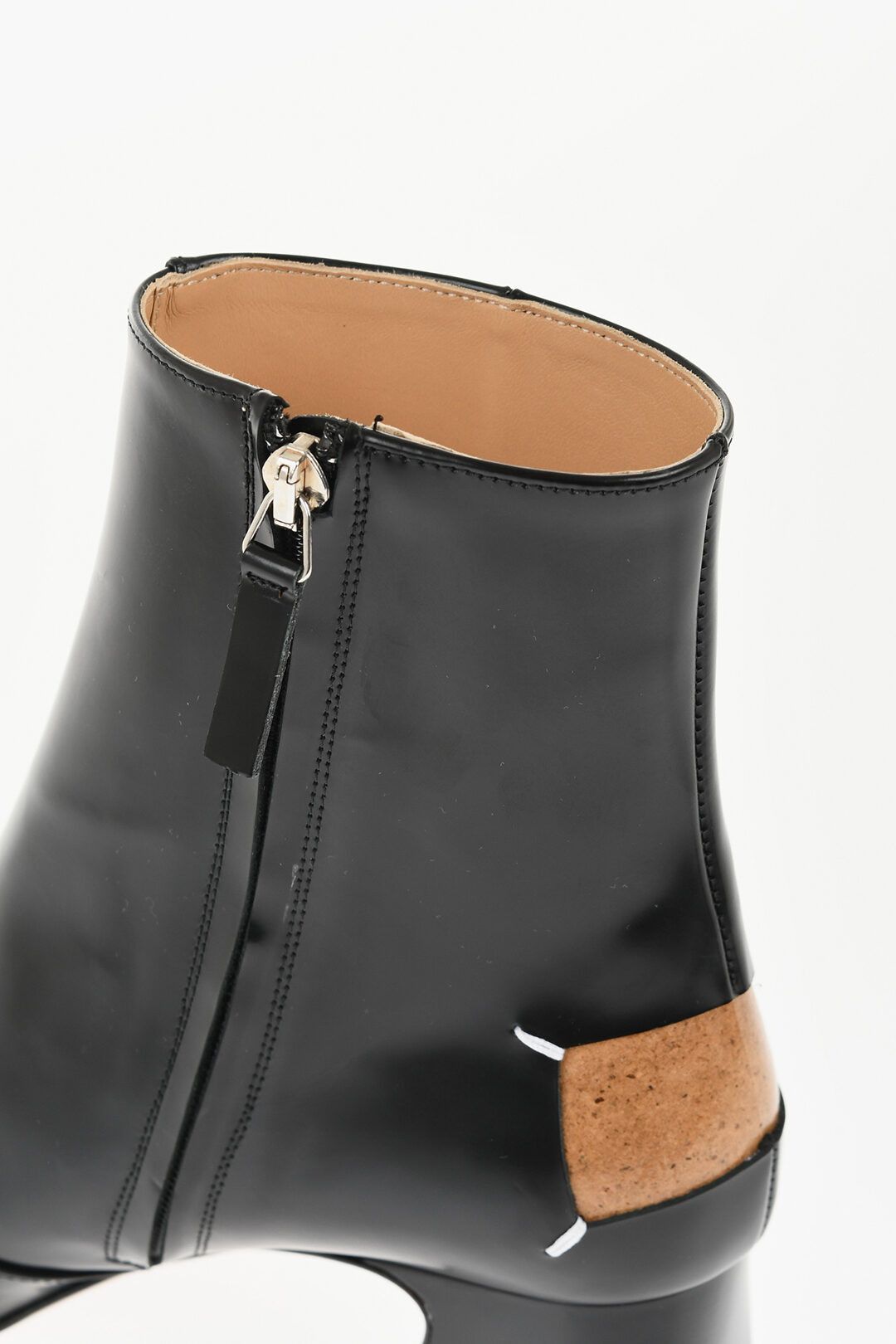 Maison Margiela og1mm1125 Brushed Leather Ankle Boots in Black Size US 6 / IT 36 - 5 Thumbnail