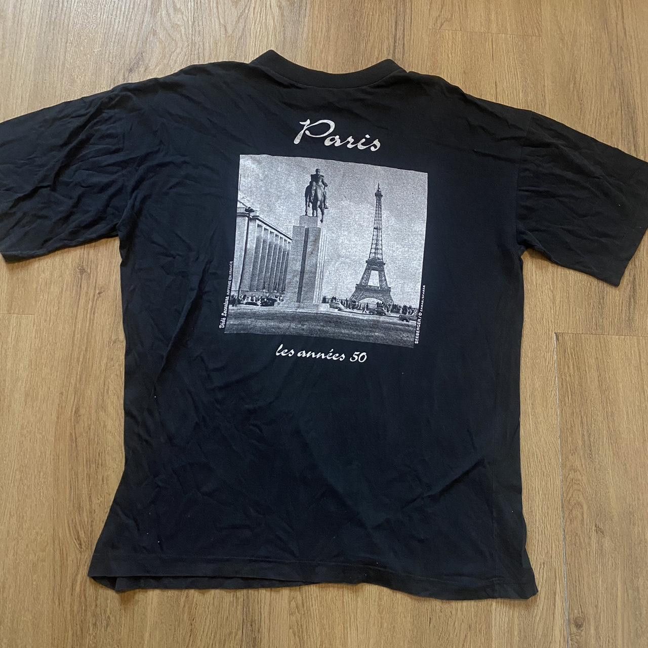 Other Paris black t-shirt - super cool and trendy! 90s Retro Size US L / EU 52-54 / 3 - 1 Thumbnail