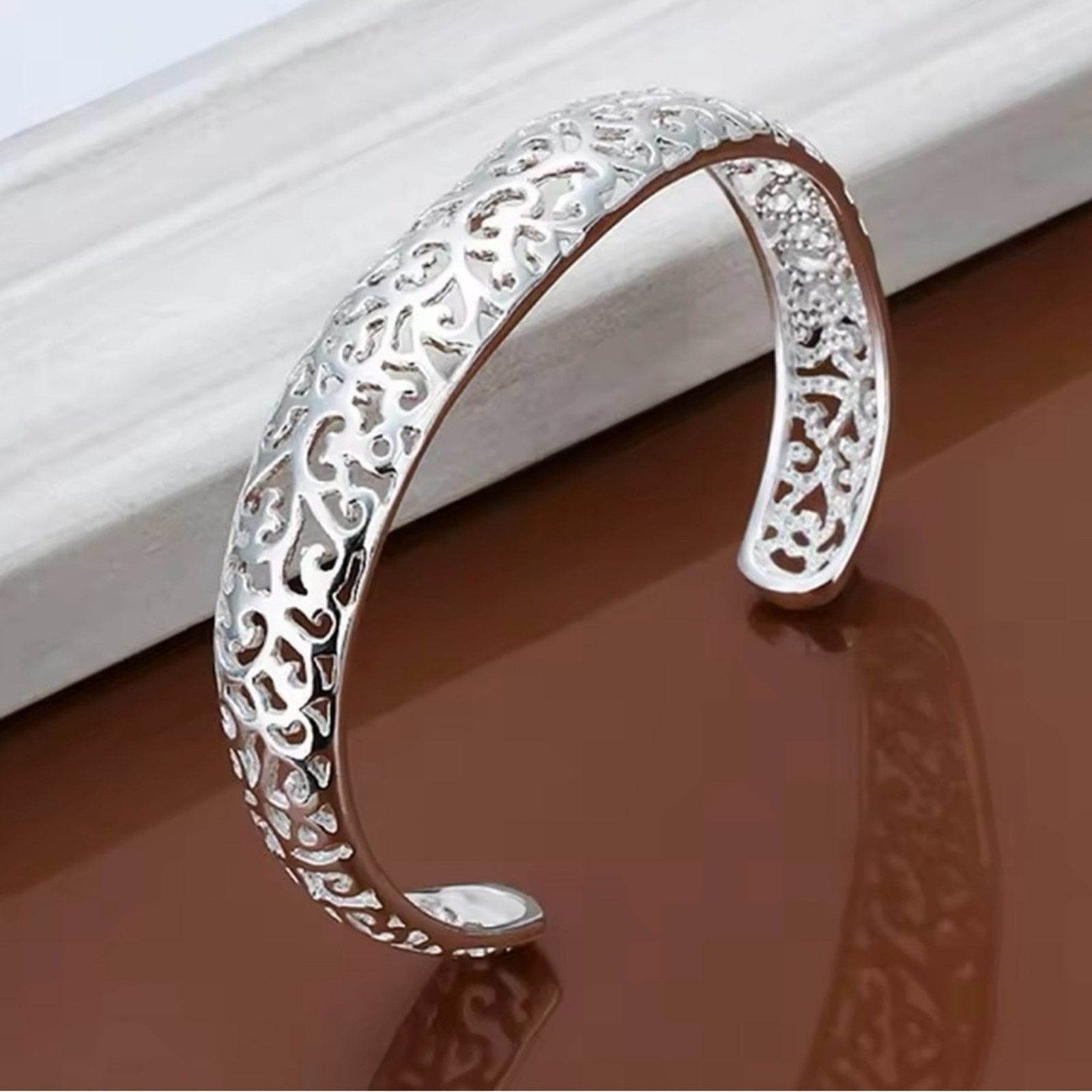 Other Sterling Silver open bangle bracelet for women Size ONE SIZE - 6 Thumbnail