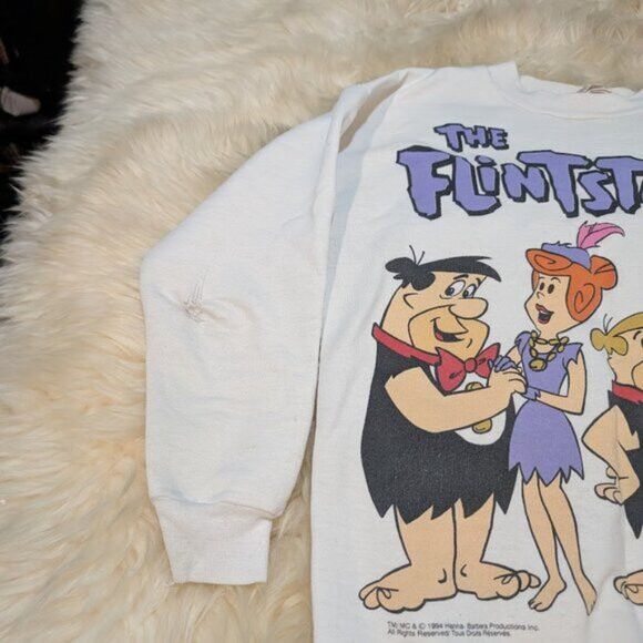Vintage Vtg 1994 The Flintstones Graphic Sweater Size Medium Size M / US 6-8 / IT 42-44 - 2 Thumbnail