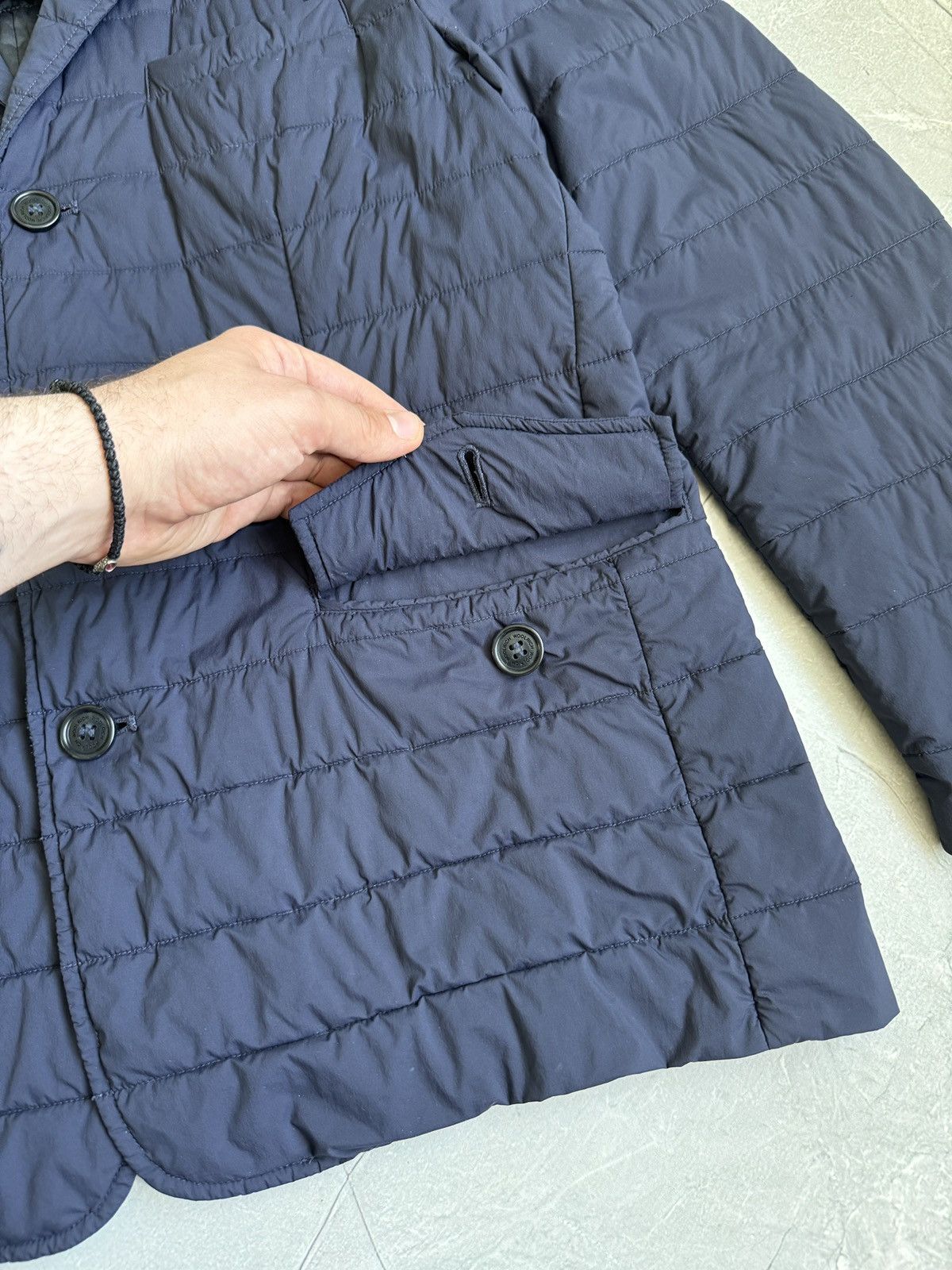 Woolrich Woolen Mills Woolrich Light Quilted Jacket Midi Coat Navy Size US XL / EU 56 / 4 - 11 Thumbnail