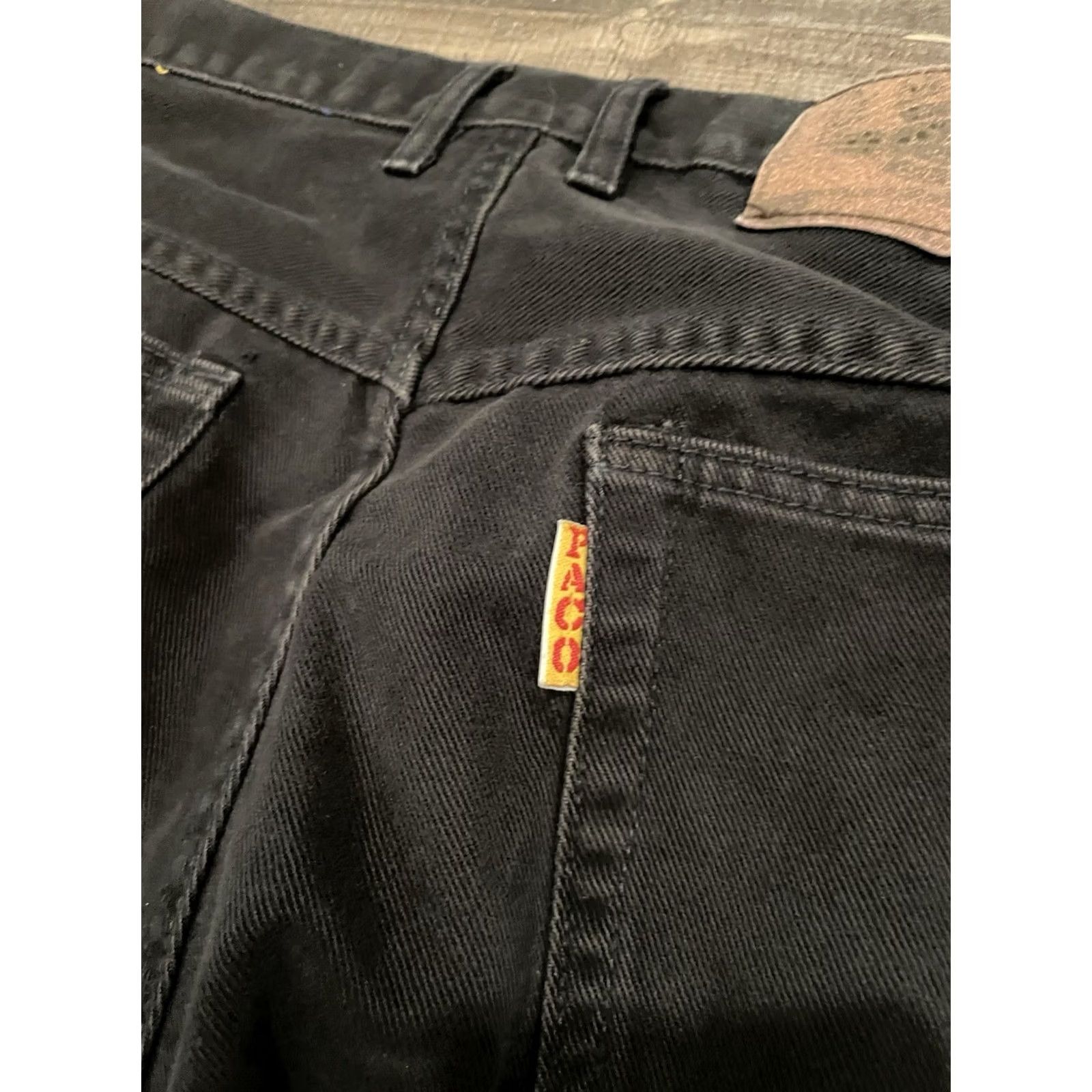 Vintage VINTAGE PACO Jeans Baggy Men's 34x33 Dark Wash Black Inseam 33 Skater Grunge Y2K Hip Hop Punk Goth Wide Size US 34 / EU 50 - 4 Thumbnail