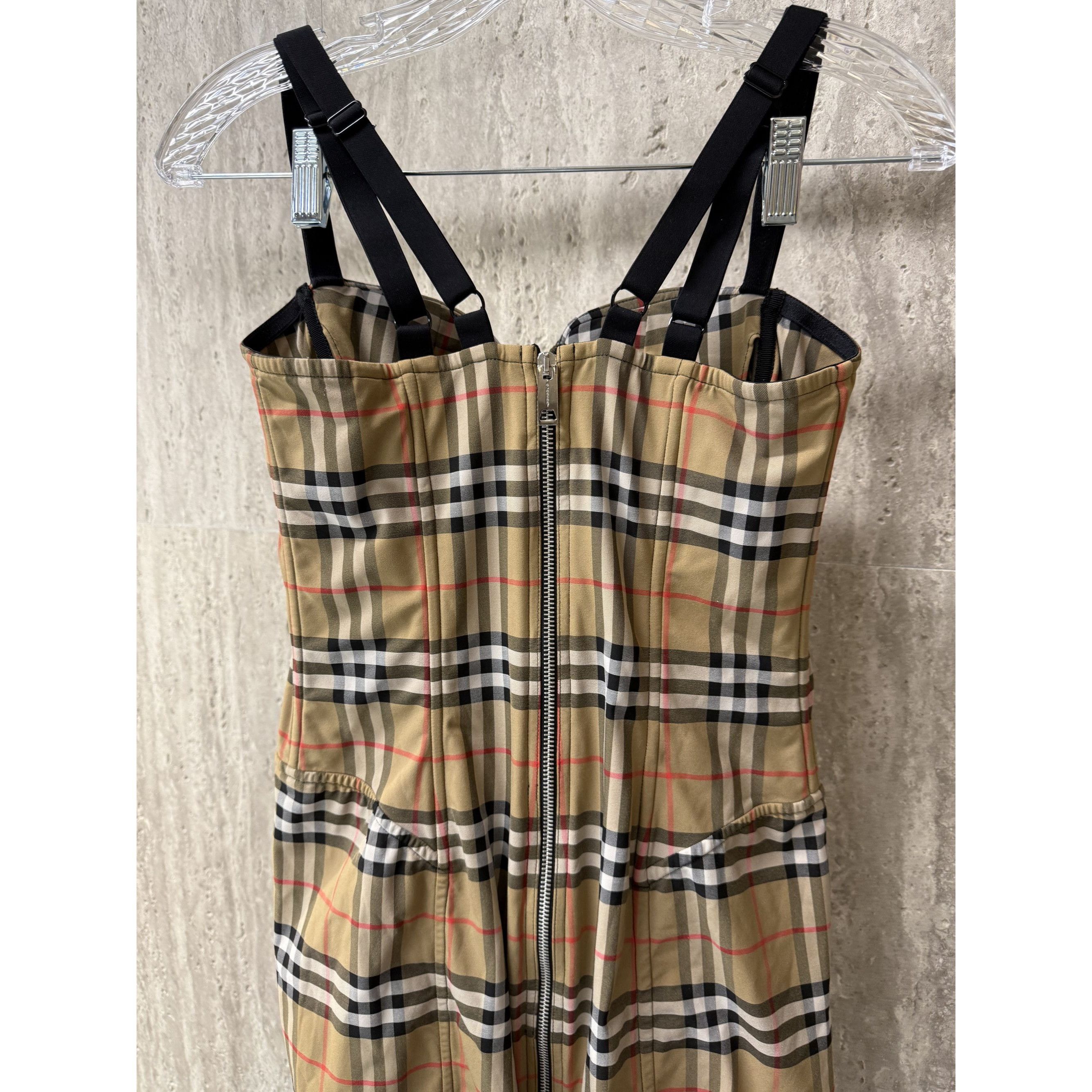 Burberry Burberry Womens Checkered Bustier Dress With Zipper Back & A Size M / US 6-8 / IT 42-44 - 10 Thumbnail