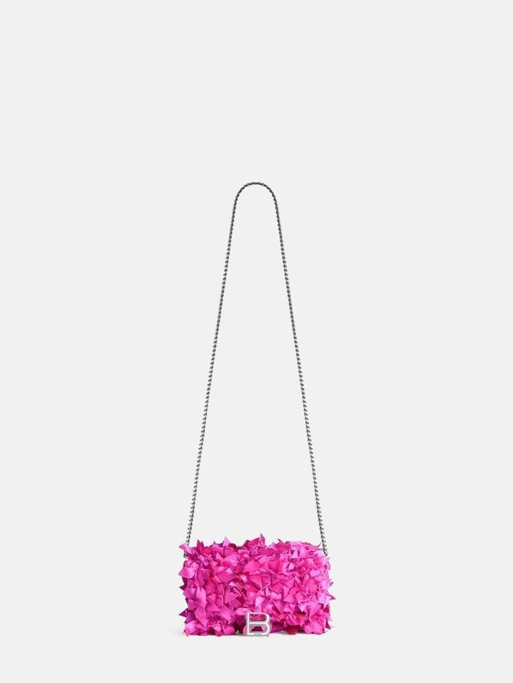 Balenciaga Balenciaga Hourglass Wallet On Chain with Satin Bow Pink Size ONE SIZE - 4 Thumbnail