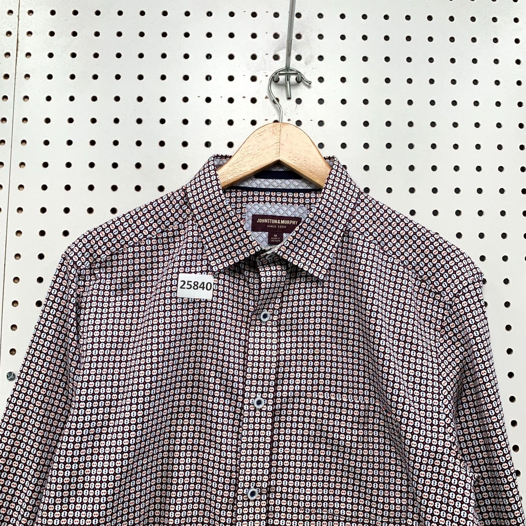 Johnston & Murphy Johnston & Murphy Shirt Multicolor Geometric Mens Medium Size US M / EU 48-50 / 2 - 5 Thumbnail