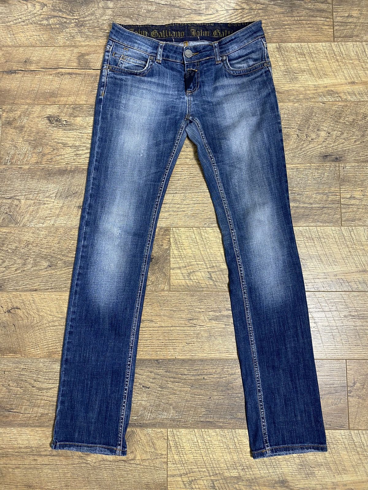 John Galliano John Galliano Denim Pants Gothic Logo Size US 30 / EU 46 - 2 Thumbnail