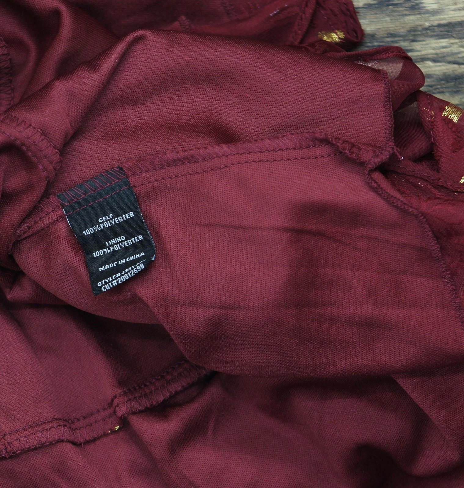 Other Nwt B. Darlin Sheer Puff Sleeve Dress Wine Red / Gold 1/2 Size M / US 6-8 / IT 42-44 - 5 Thumbnail
