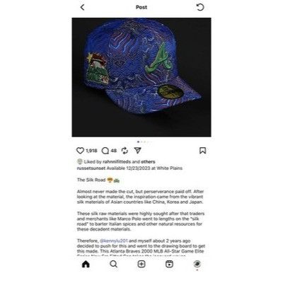 New Era Atlanta Braves Silk Road 59FIFTY Hat Russet Sunset 2000 ASG Size ONE SIZE - 7 Thumbnail