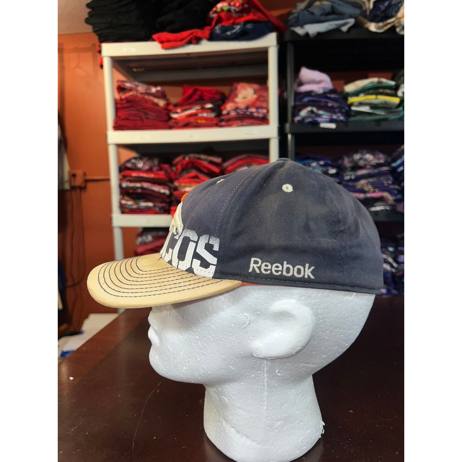 NFL Denver Broncos Hat NFL Reebok Blue Cap Headwear Worn Stained Size ONE SIZE - 4 Thumbnail