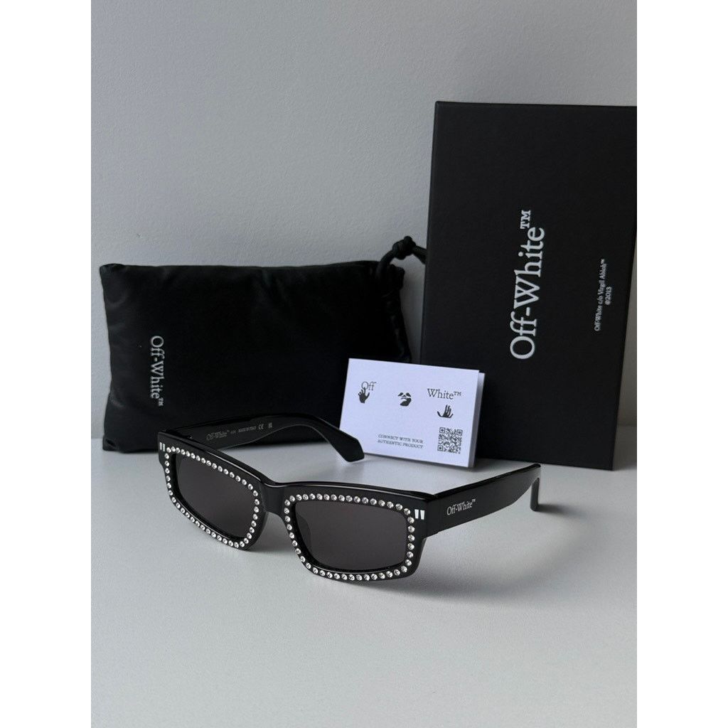 Off-White NEW Off White Miramar Black Crystal Sunglasses Size ONE SIZE - 2 Thumbnail