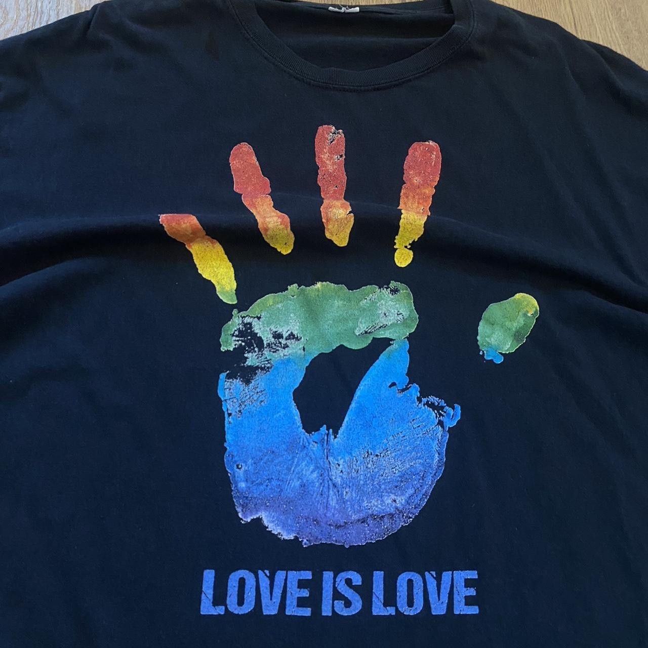 Other Black graphic tee with "Love is Love" design Hand Size US XL / EU 56 / 4 - 3 Thumbnail