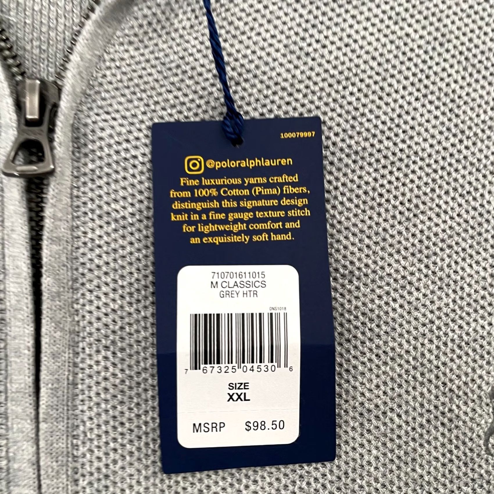 Polo Ralph Lauren Polo Ralph Lauren Sweater Adult 2XL Gray 1/4 Zip Pullover Fine Luxurious Yarn Size US XXL / EU 58 / 5 - 5 Thumbnail