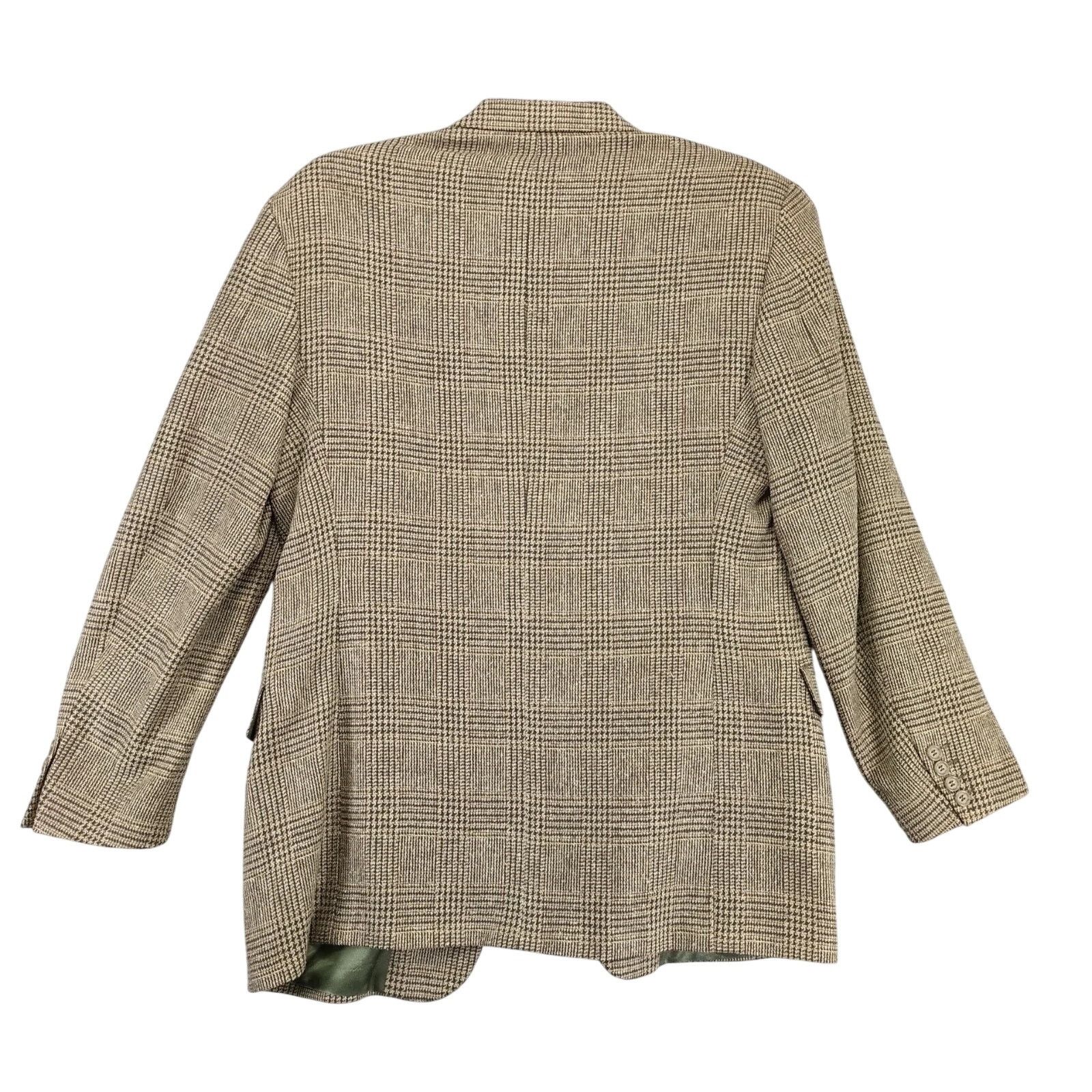 Other Bill Robin Son Brown Plaid Tweed Blazer Men's 42L Silk Wool Size 42L - 6 Thumbnail