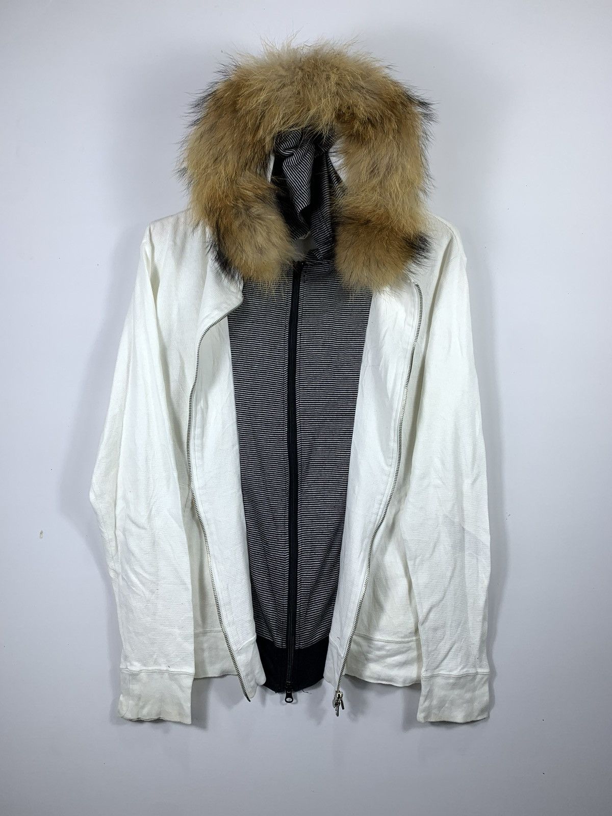 Double Layers Time Flies Fur Hoodie Zip Lgb Style