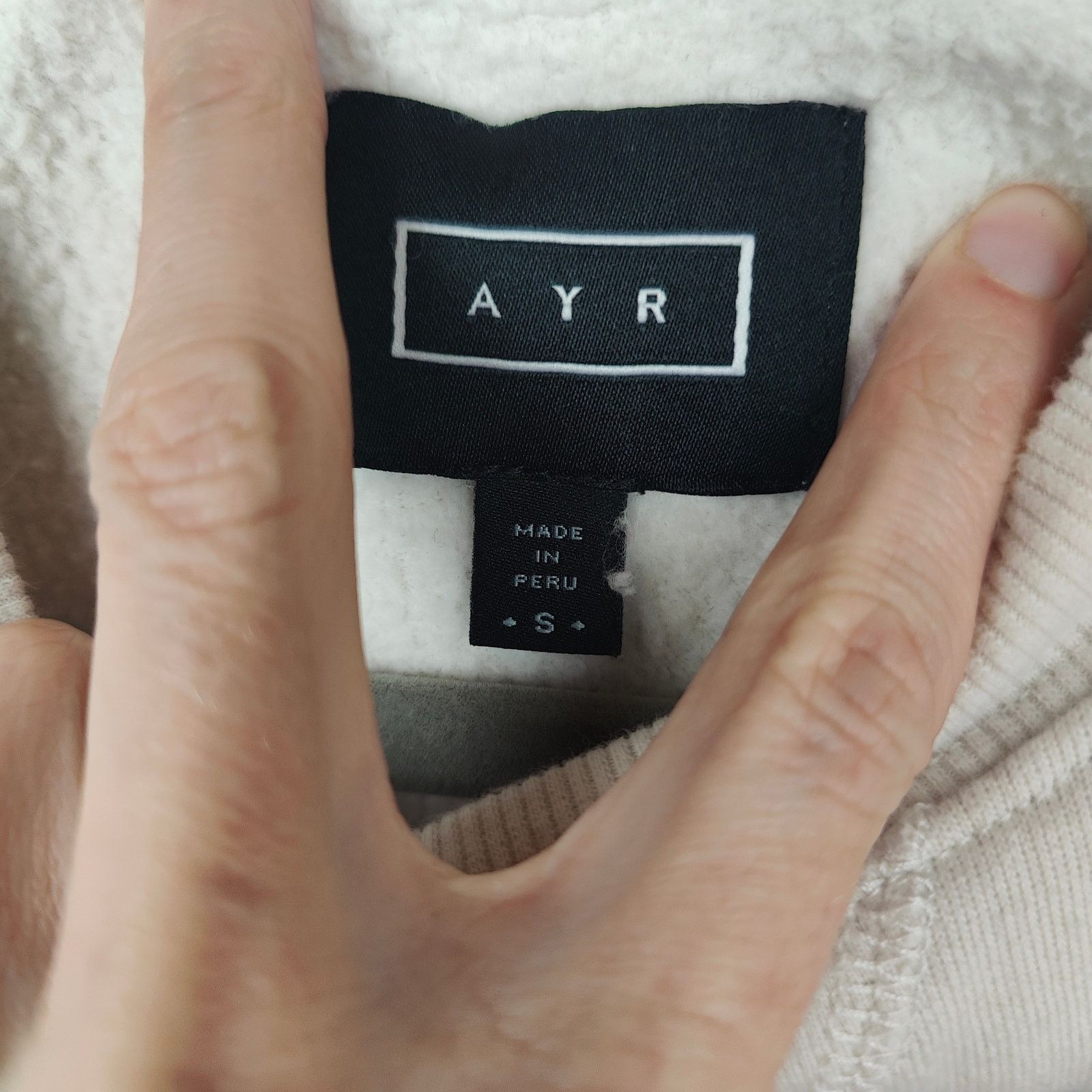 Other Ayr Sweatshirt Womens Small Off-White Fleece Pullover Size S / US 4 / IT 40 - 6 Thumbnail