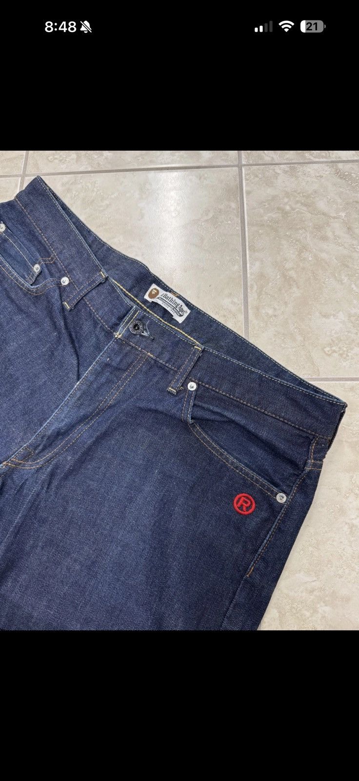 Bape denim pants sz xl