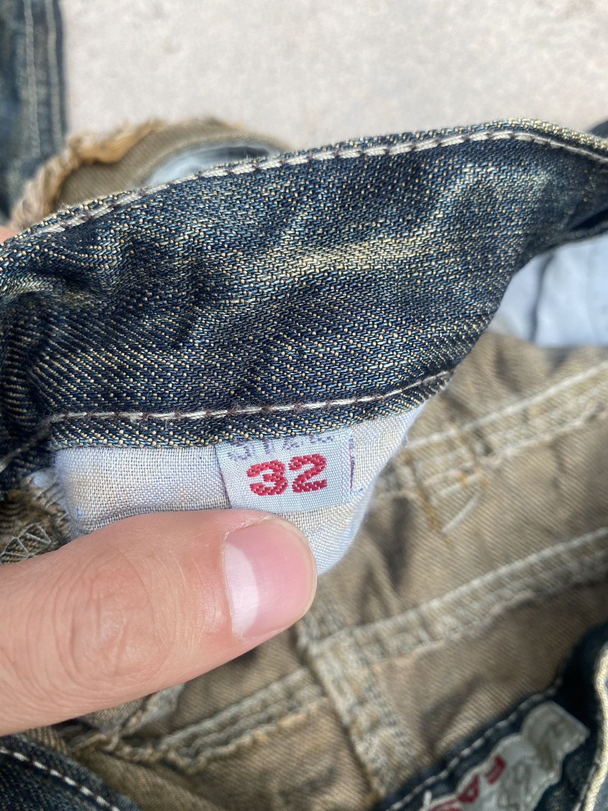 Le Grande Bleu (L.G.B.) Japanese Brand Vo+E Heavy Clawmark Cowboy Style Jeans Size US 32 / EU 48 - 25 Thumbnail
