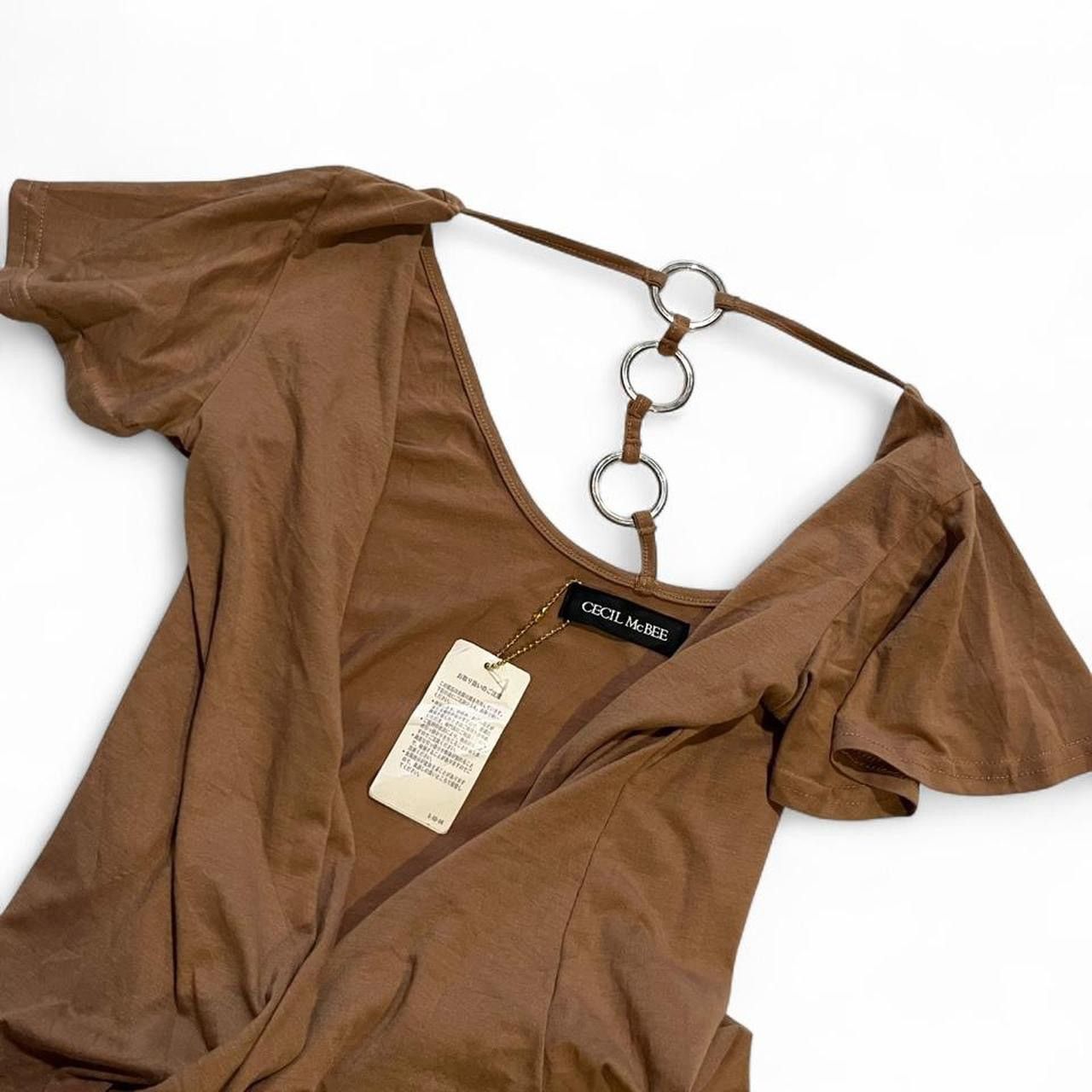 Other Y2K Gyaru Japanese brand Cecil McBee brown wrap top/dress Size M / US 6-8 / IT 42-44 - 6 Thumbnail