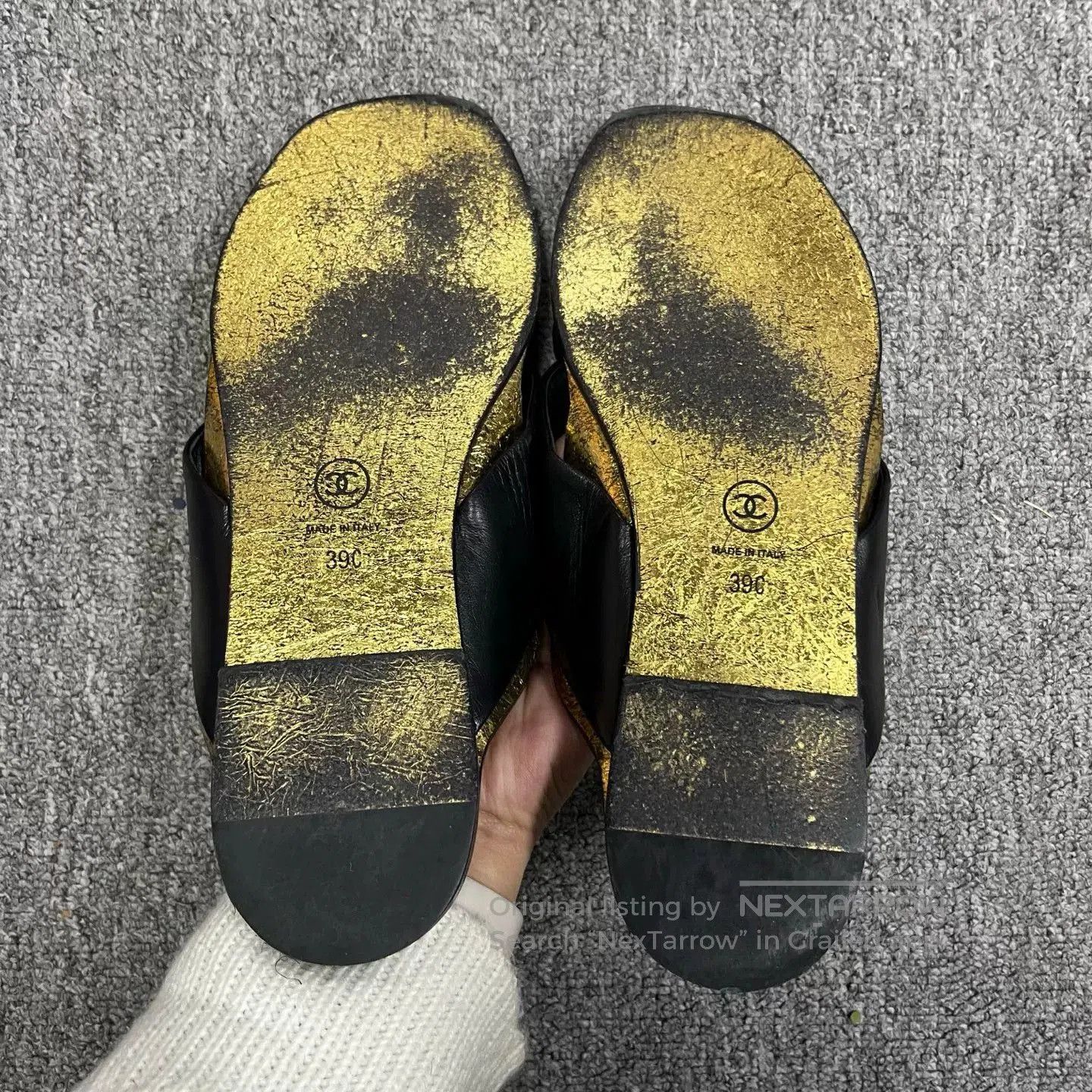 Chanel Chanel Colorblock Distressed Strap Slippers. Size US 8 / IT 38 - 4 Thumbnail