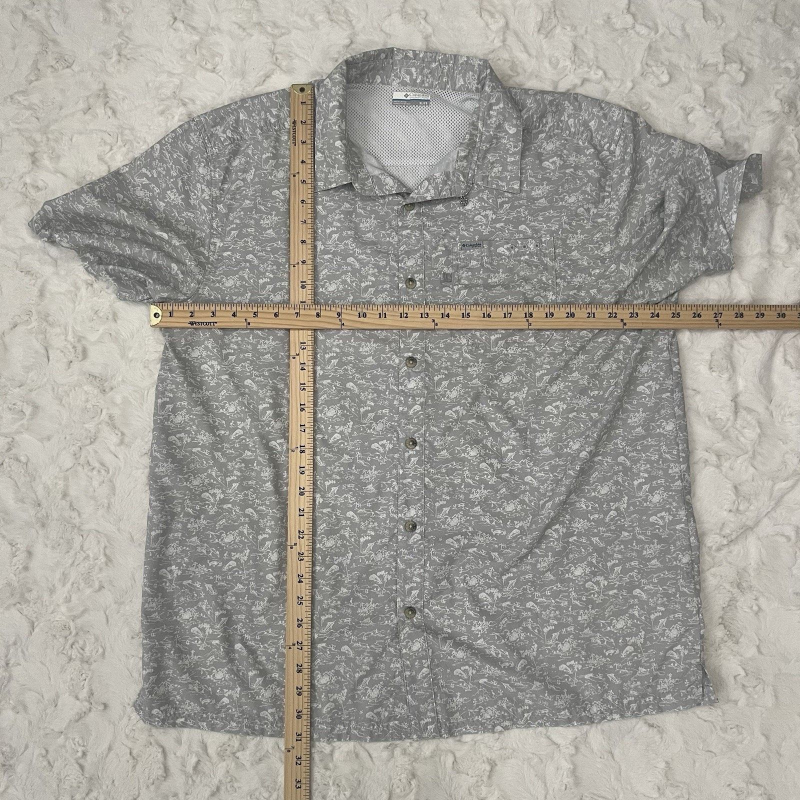 Columbia Columbia Omni Shade PFG Shirt Men XL All Over Print Sea Size US XL / EU 56 / 4 - 3 Thumbnail