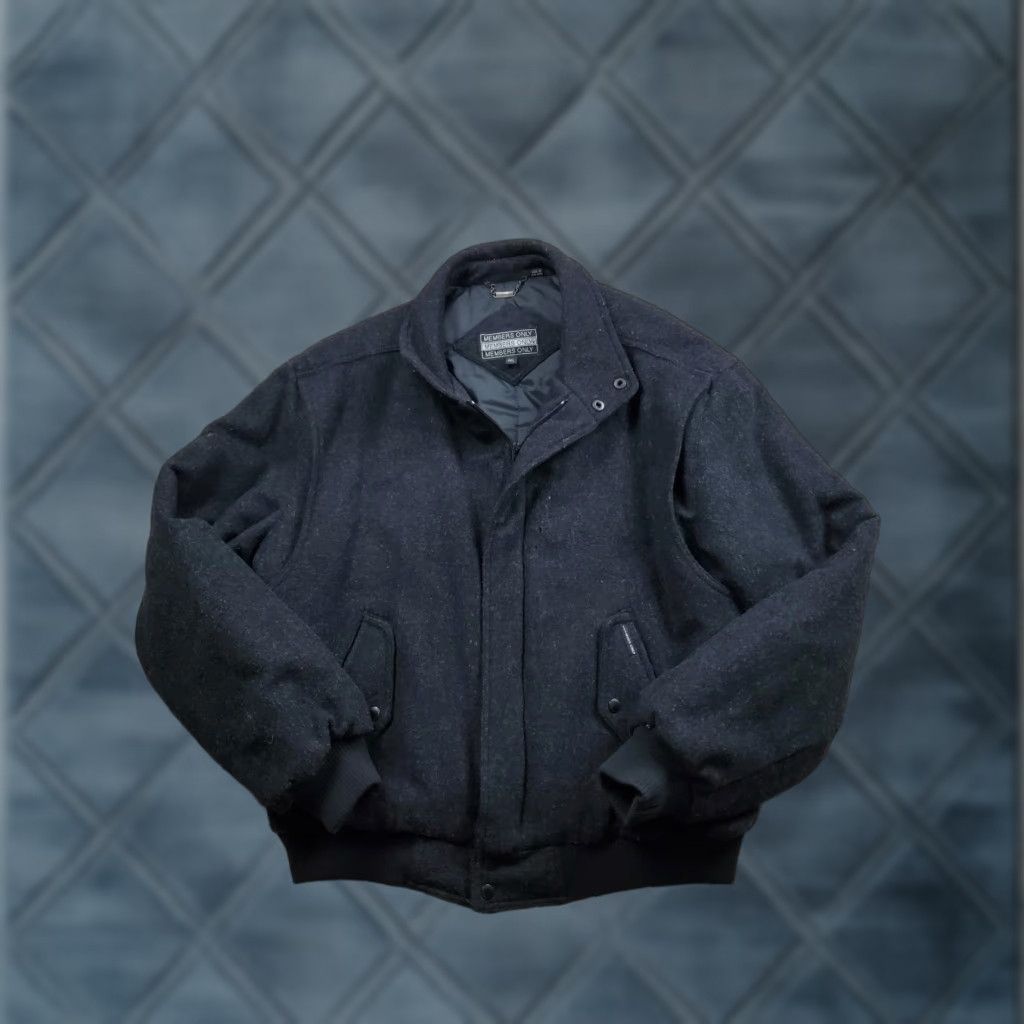 Members Only VINTAGE Members Only Jacket Mens 46L Black Wool Bomber Coat Full Zip 80s Size US S / EU 44-46 / 1 - 1 Thumbnail