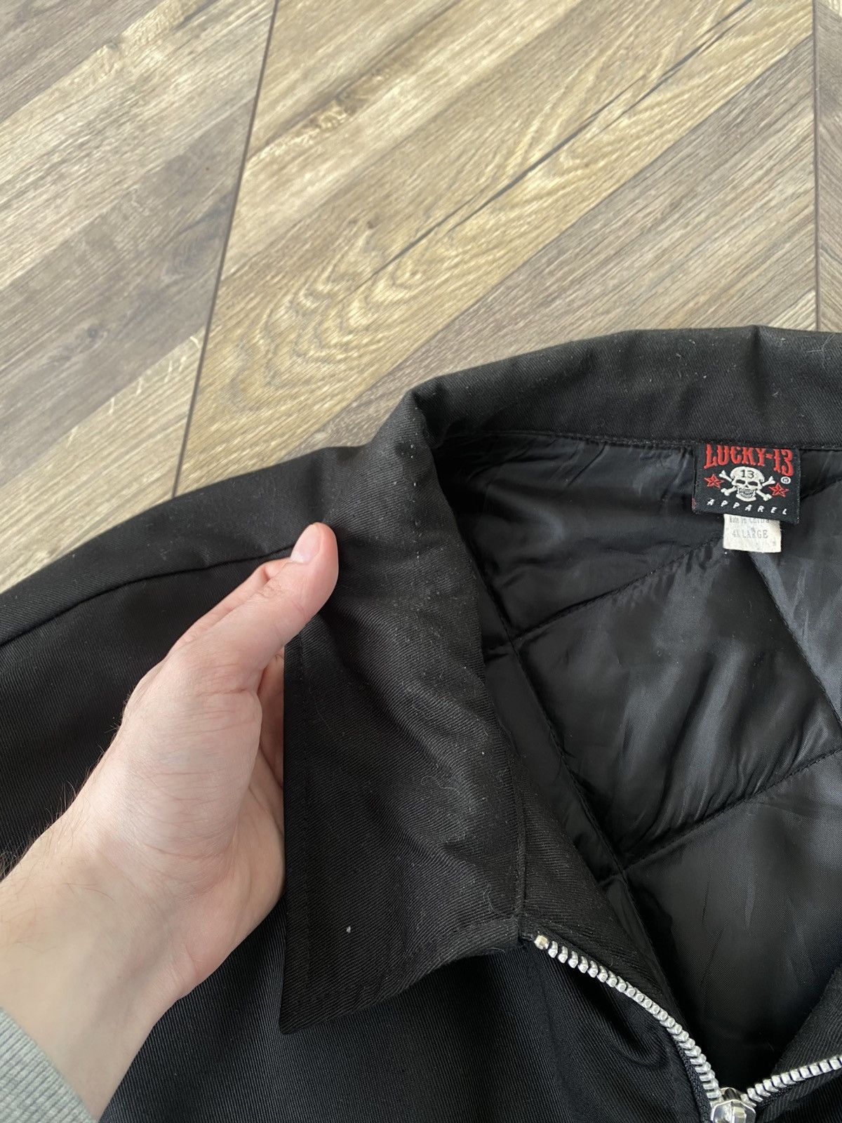 Vintage Vintage Lucky 13 Black Denim Work Jacket Size US XXL / EU 58 / 5 - 8 Thumbnail