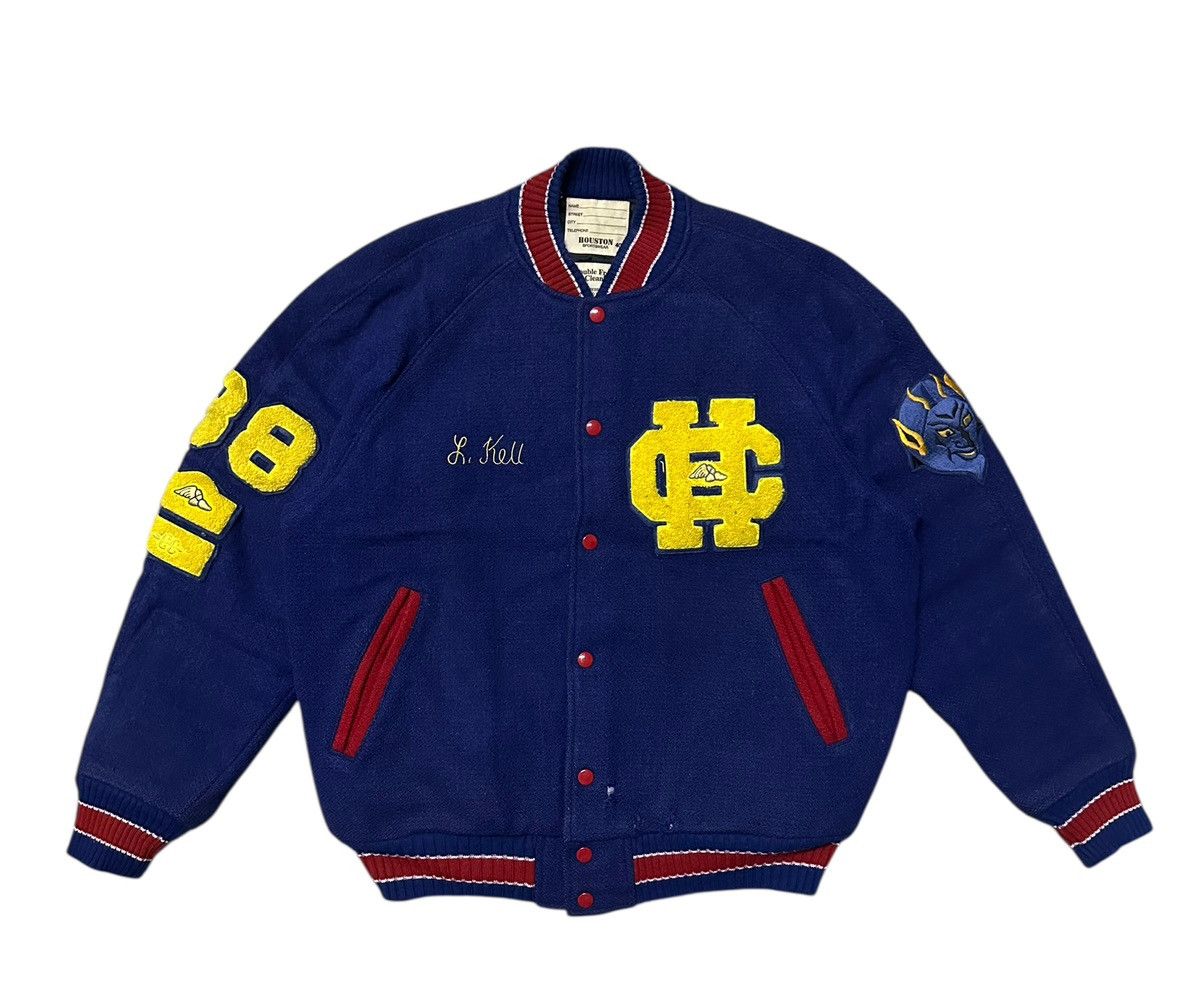 Vintage Vintage 80s Houston varsity jacket Size US M / EU 48-50 / 2 - 1 Thumbnail