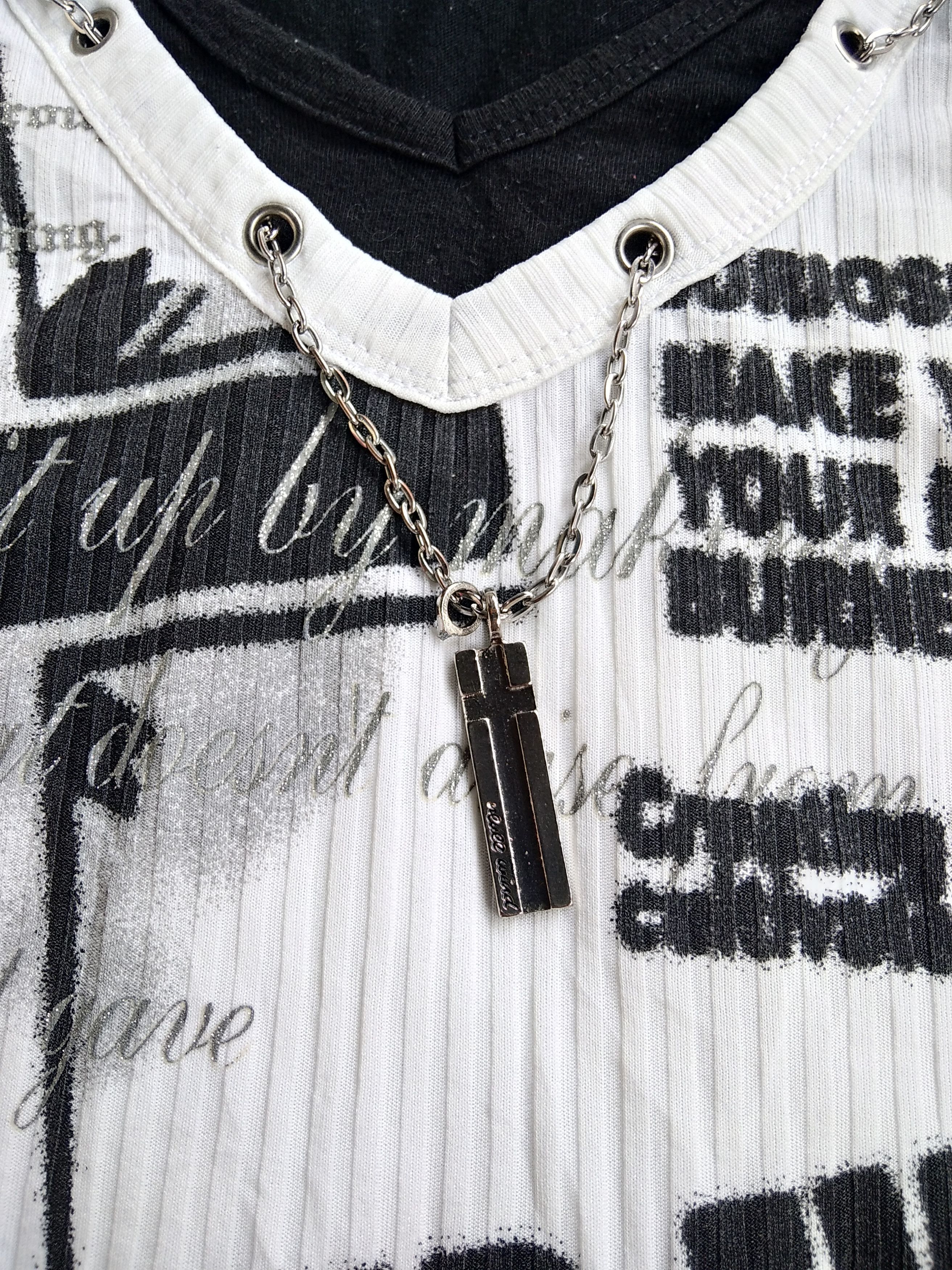 If Six Was Nine × Japanese Brand × Le Grande Bleu (L.G.B.) Vtg Time Step Double Layered Necklace Punk Skull T shirt Size US L / EU 52-54 / 3 - 4 Thumbnail