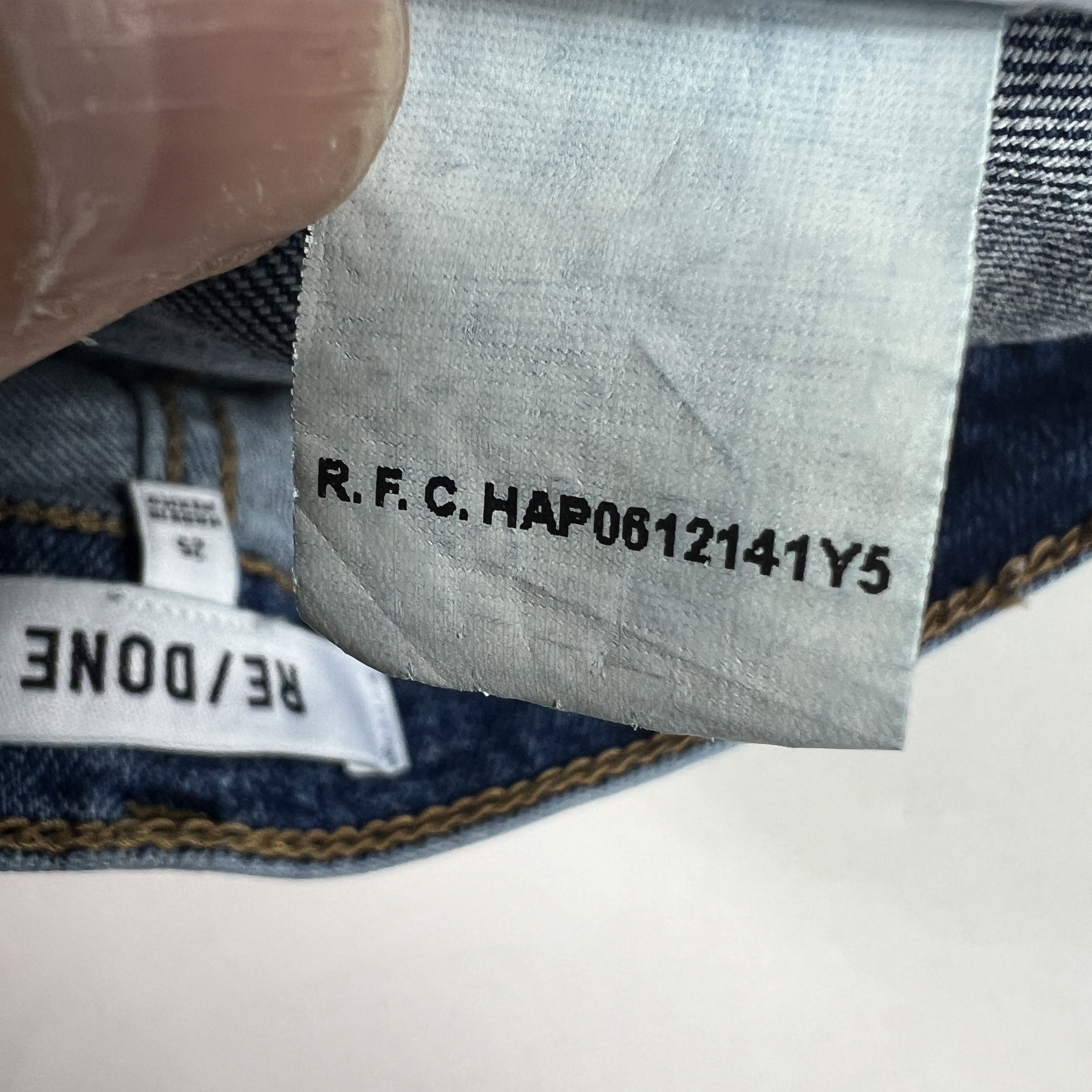 RE/DONE Re/Done Jean 70s Stove Pipe High Rise Skinny Crop Blue Denim Size 25" / US 0 / IT 36 - 12 Thumbnail