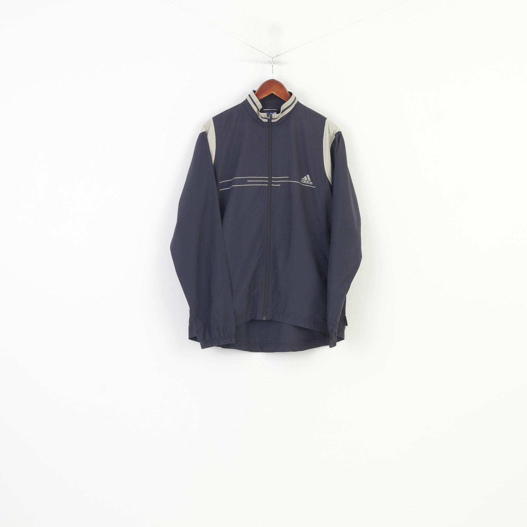 Adidas × Vintage Adidas Men M Jacket Navy Lightweight Vintage Run 11143 Size US M / EU 48-50 / 2 - 1 Thumbnail
