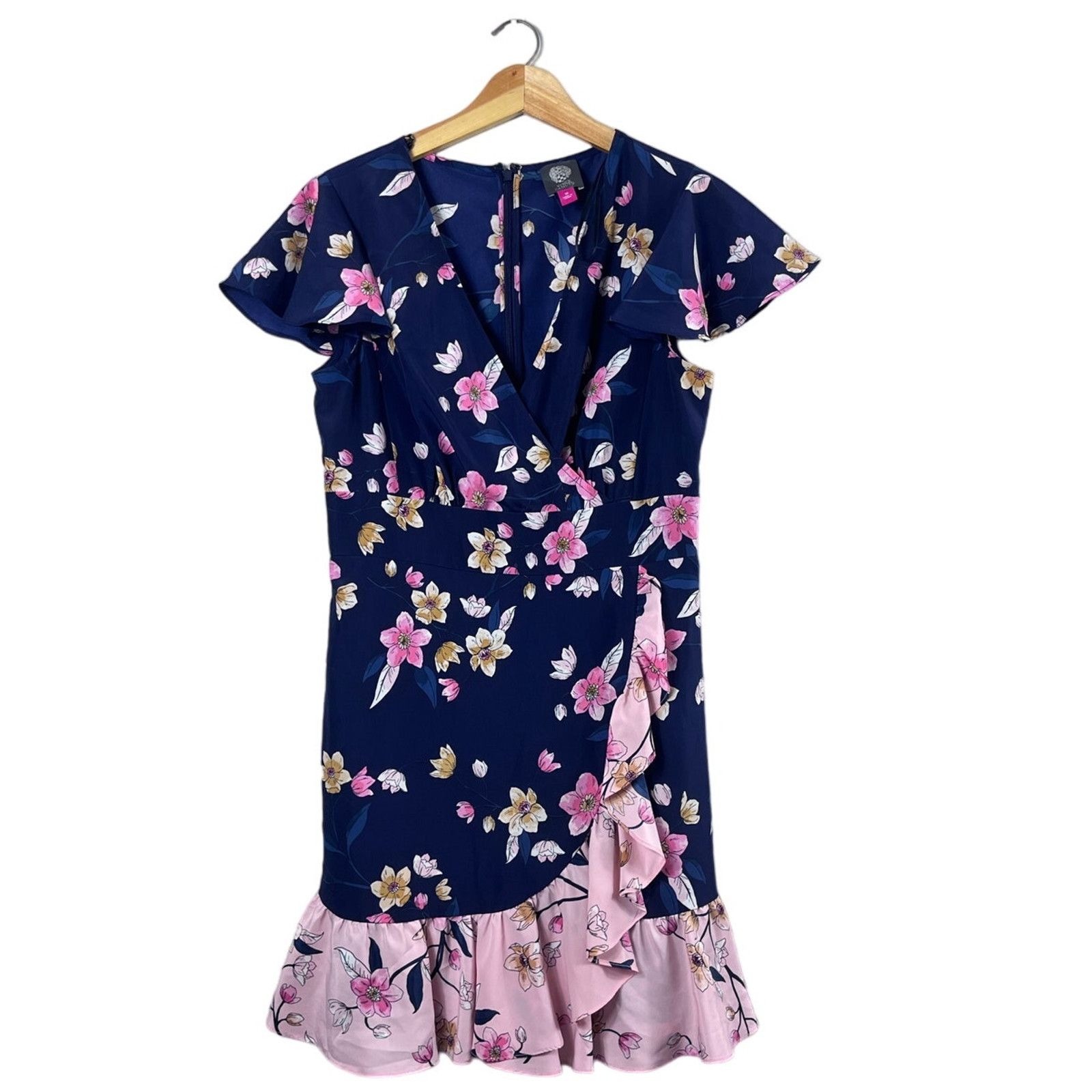 Vince Camuto Women's Floral Faux Wrap Ruffle Vince Camuto Dress 12 Size XL / US 12-14 / IT 48-50 - 1 Thumbnail