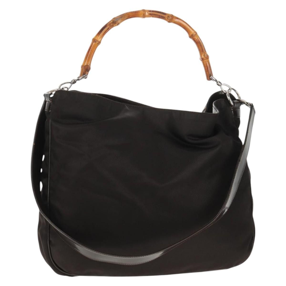 Gucci GUCCI Bamboo Hand Bag Nylon Brown Size ONE SIZE - 1 Thumbnail