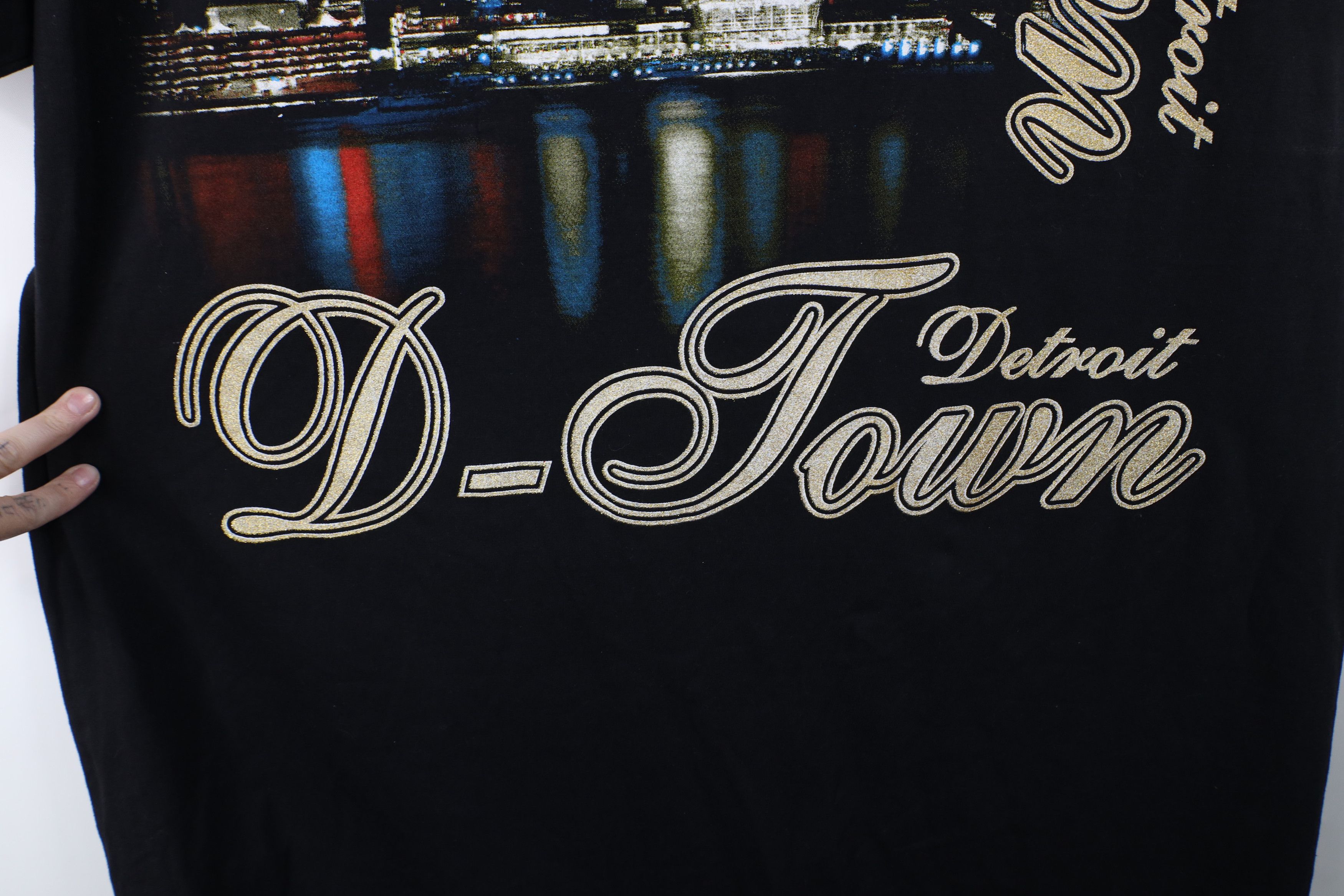 Vintage Vintage Y2K Streetwear D Town Baggy Tall Tee T-Shirt Black Size US XXL / EU 58 / 5 - 10 Thumbnail