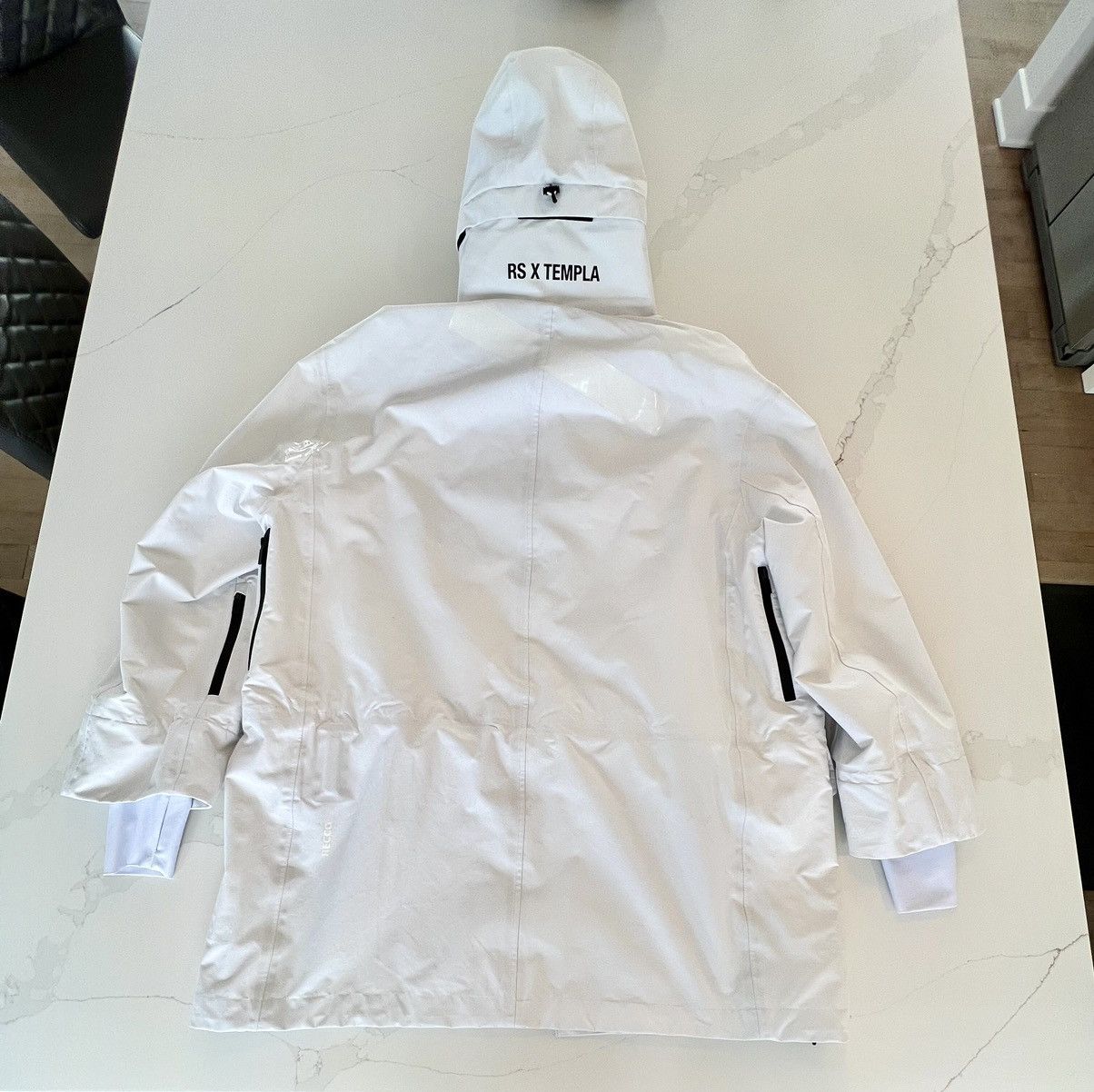 New Raf Simons X TEMPLA White Oversized Parka Jacket L