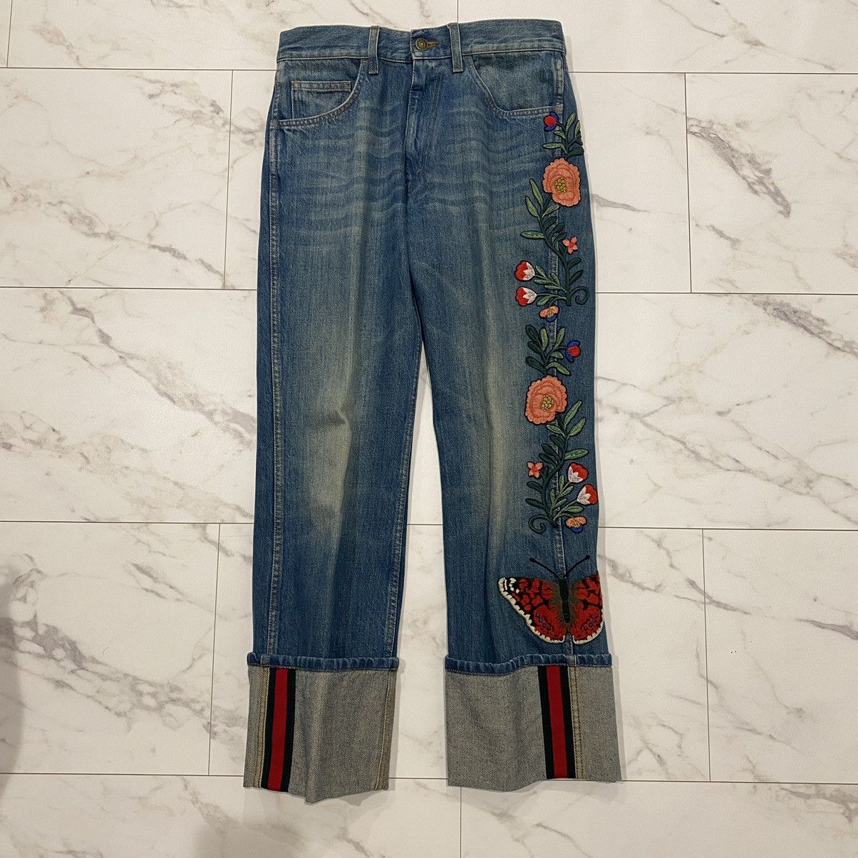 Gucci GUCCI denim embroidered Size US 30 / EU 46 - 2 Thumbnail