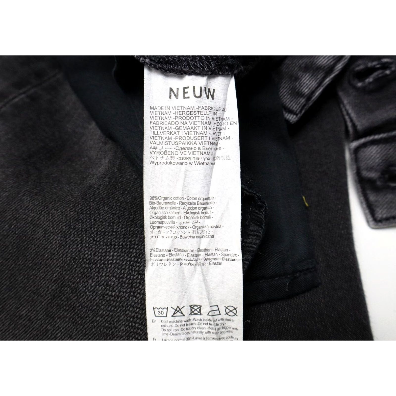 Vintage Neuw Lou Slim Fit Jeans Men's W30/L30 Washed Black Faded Button Fly Stretchy Size US 30 / EU 46 - 7 Thumbnail