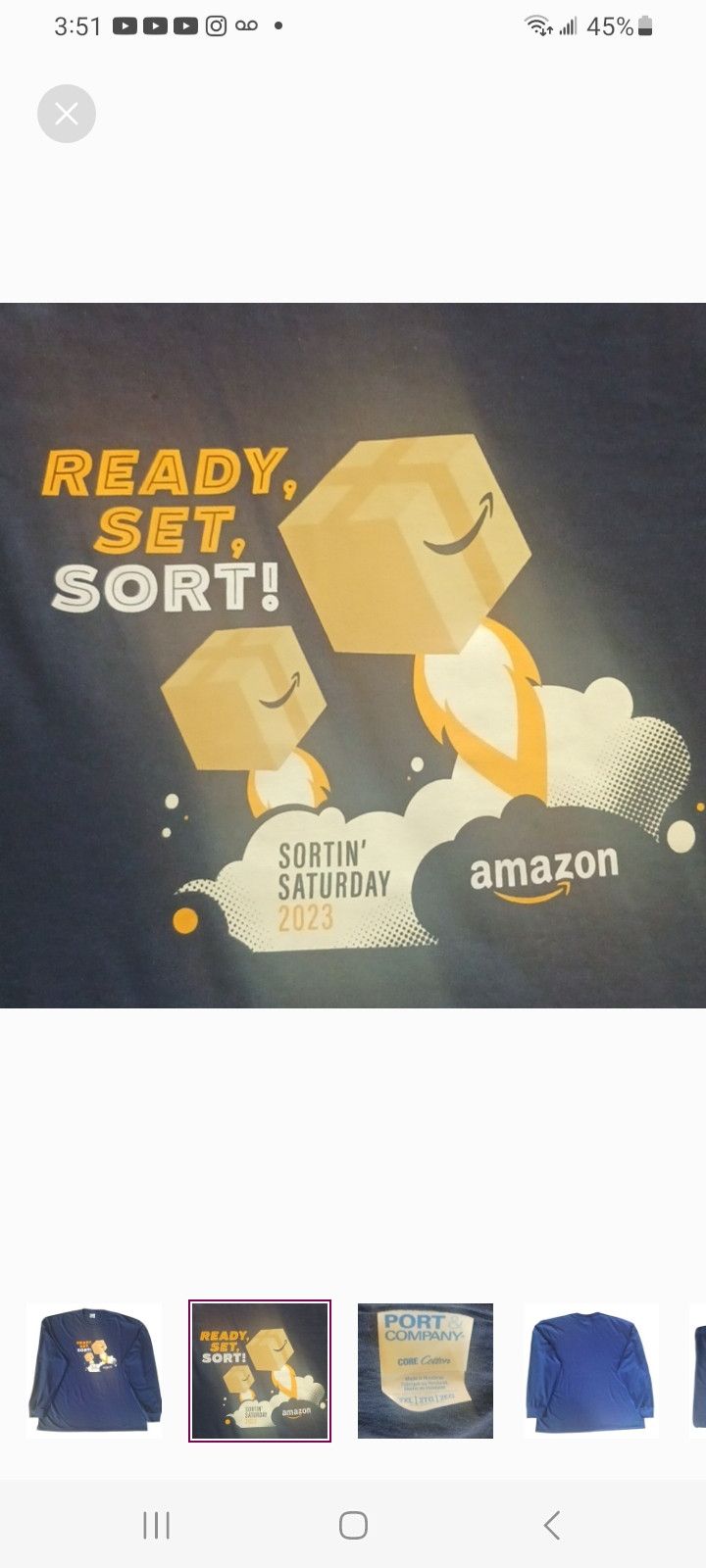 Other Sorting Saturday×Amazon READY, SET, SORT Long-Sleeve T-Shirt Size US XXL / EU 58 / 5 - 2 Thumbnail