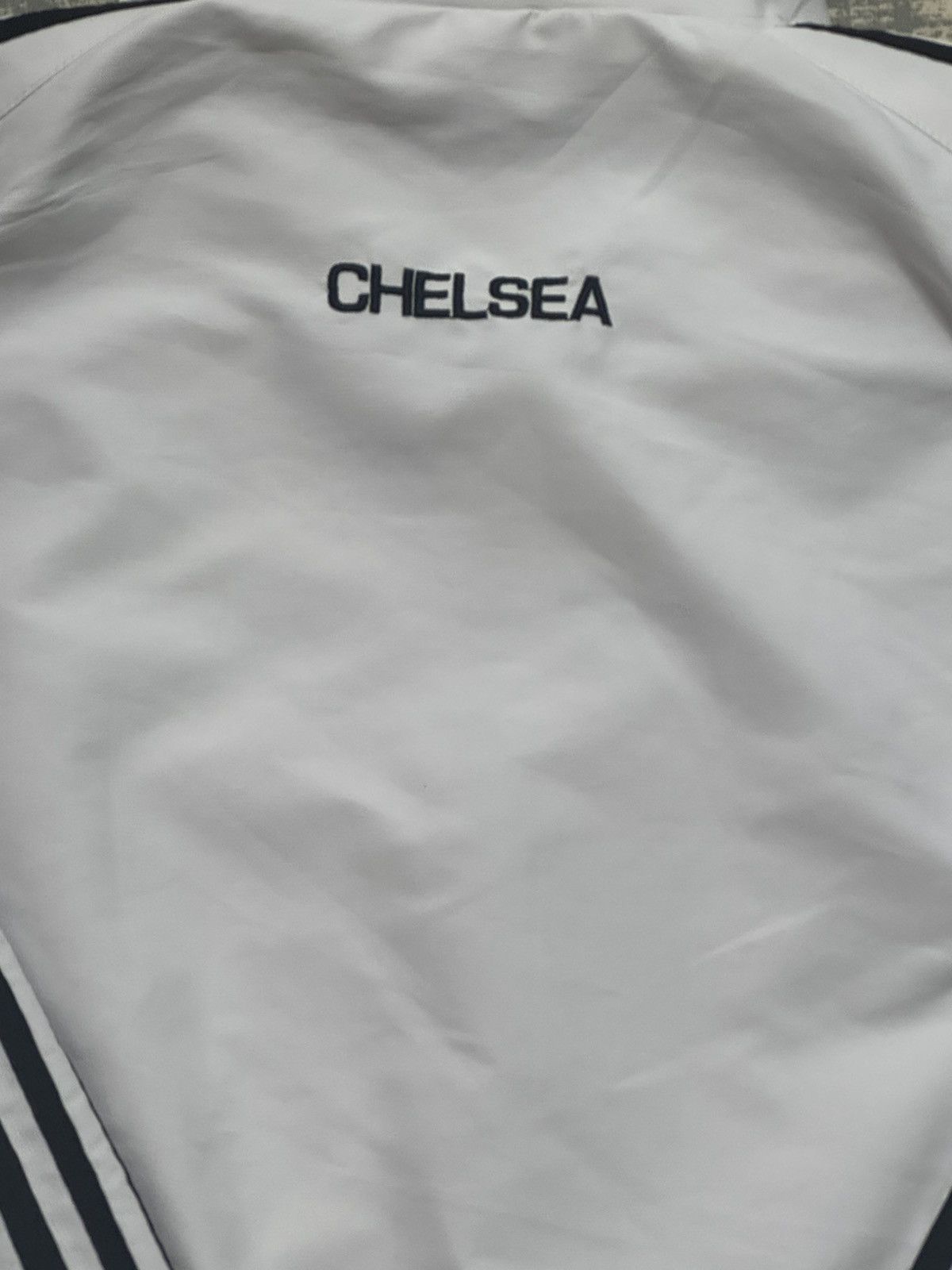 Chelsea Soccer × Vintage Adidas FC Chelsea Soccer Zip Track Jacket White Size US S / EU 44-46 / 1 - 8 Thumbnail