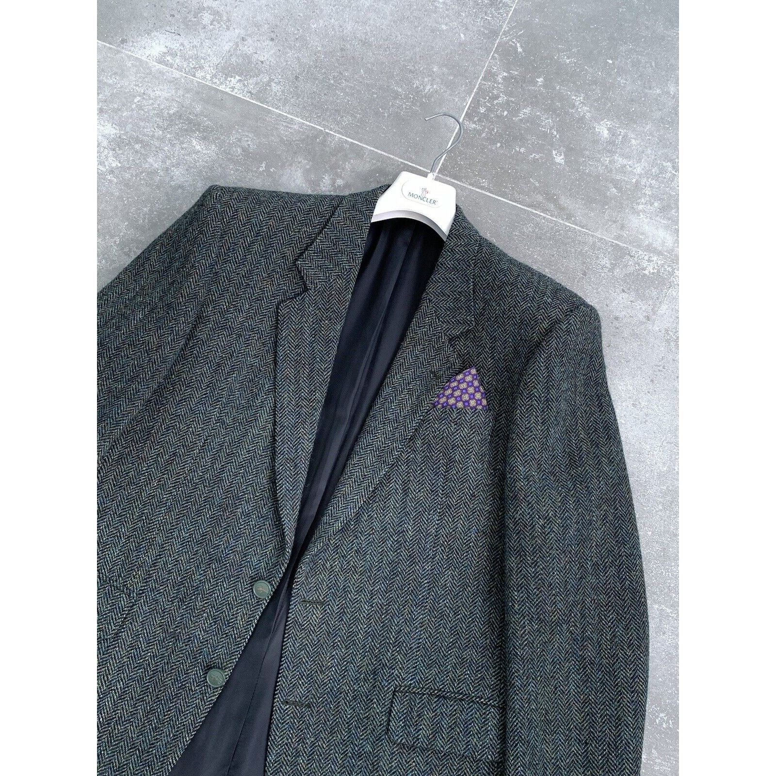 Burberry × Harris Tweed Men's BURBERRYS' HARRIS TWEED Sport Blazer Jacket Coat EU 52 Size 52R - 12 Thumbnail