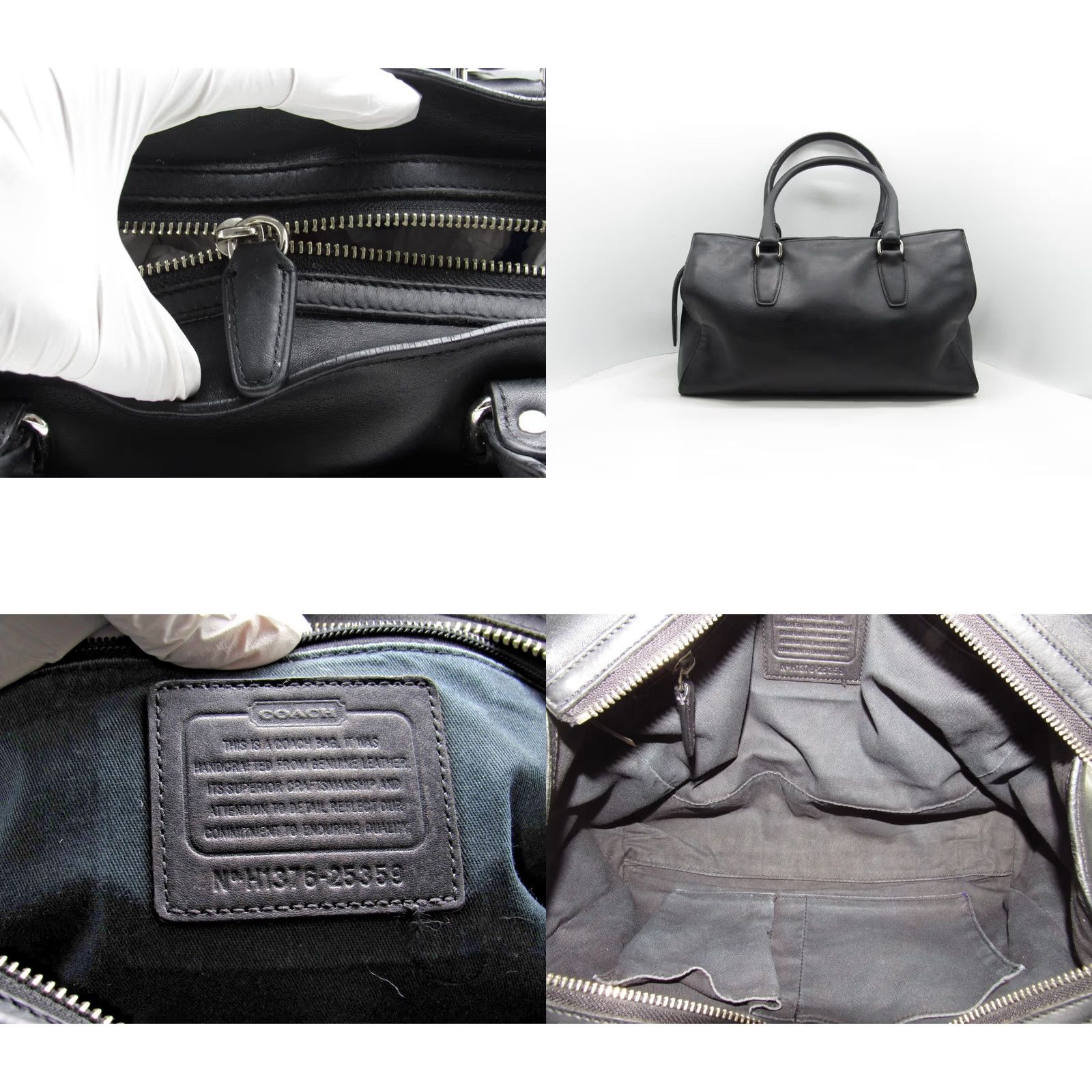 Coach VINTAGE Coach Chelsea Tote Bag Large Black Leather Women Size ONE SIZE - 8 Thumbnail