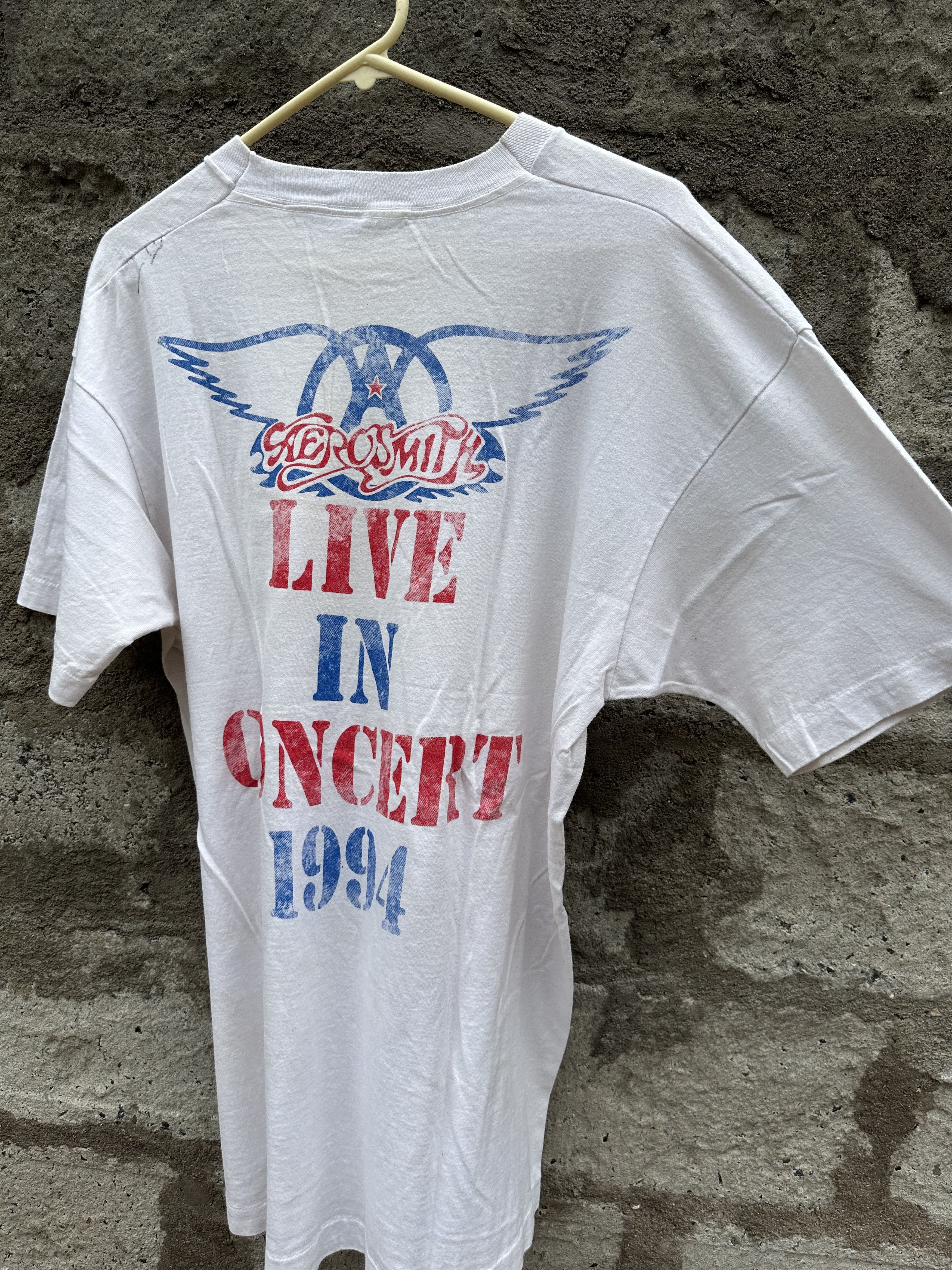 Band Tees Vintage 90s Aerosmith US Tour 1994 Concert T-Shirt Size US XL / EU 56 / 4 - 6 Thumbnail