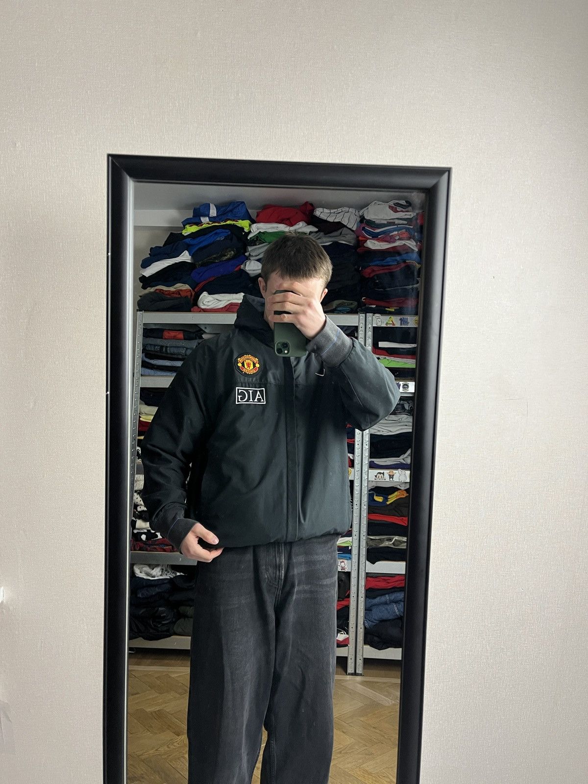 Nike × Vintage Vintage 00’s Manchester United Nike Bomber Jacket Rare Y2k Size US XL / EU 56 / 4 - 2 Thumbnail