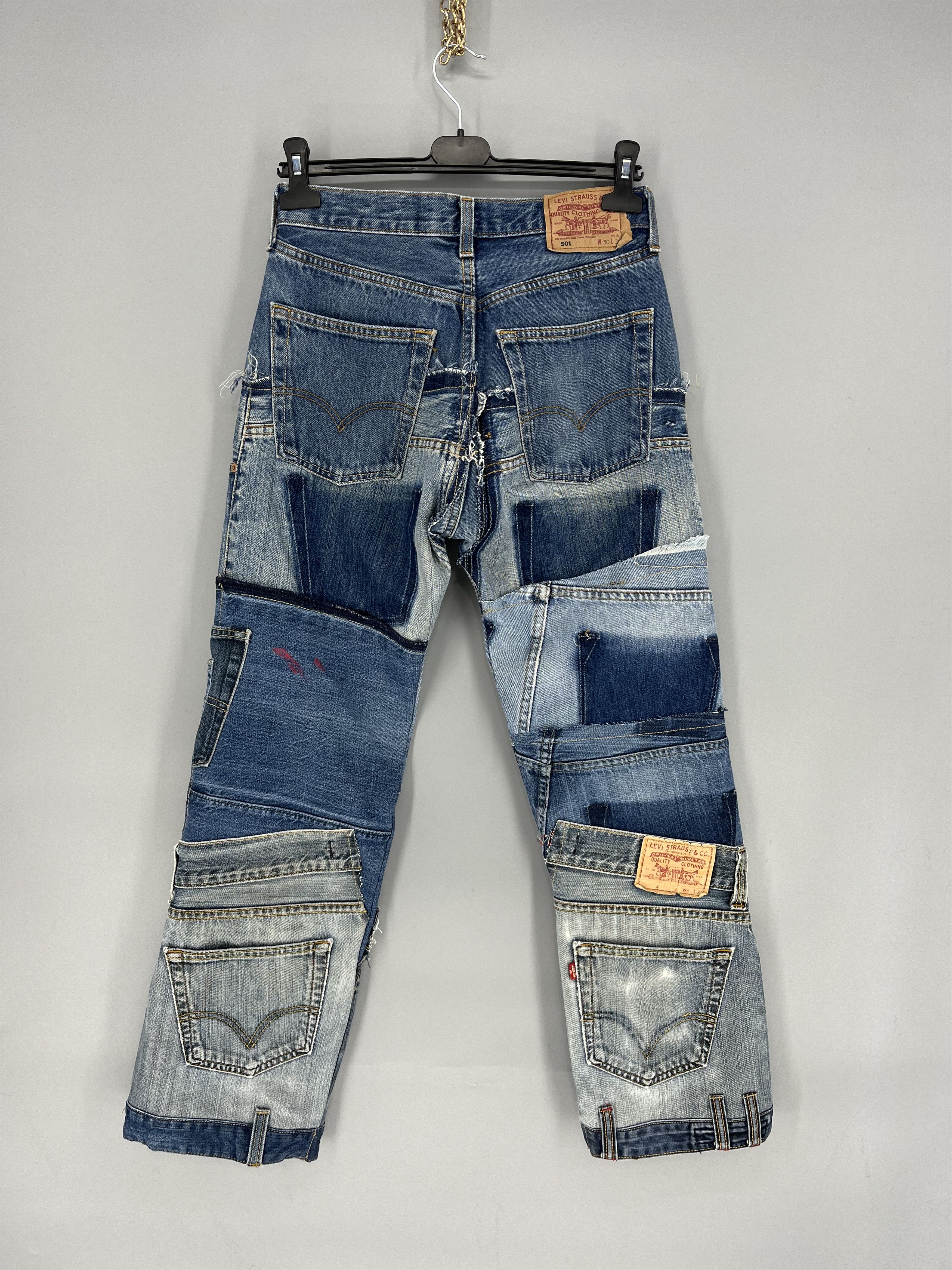 Other 90s Levi’s 501 Patchwork Multipocket Denim Custom Jeans USA Size US 31 - 9 Thumbnail