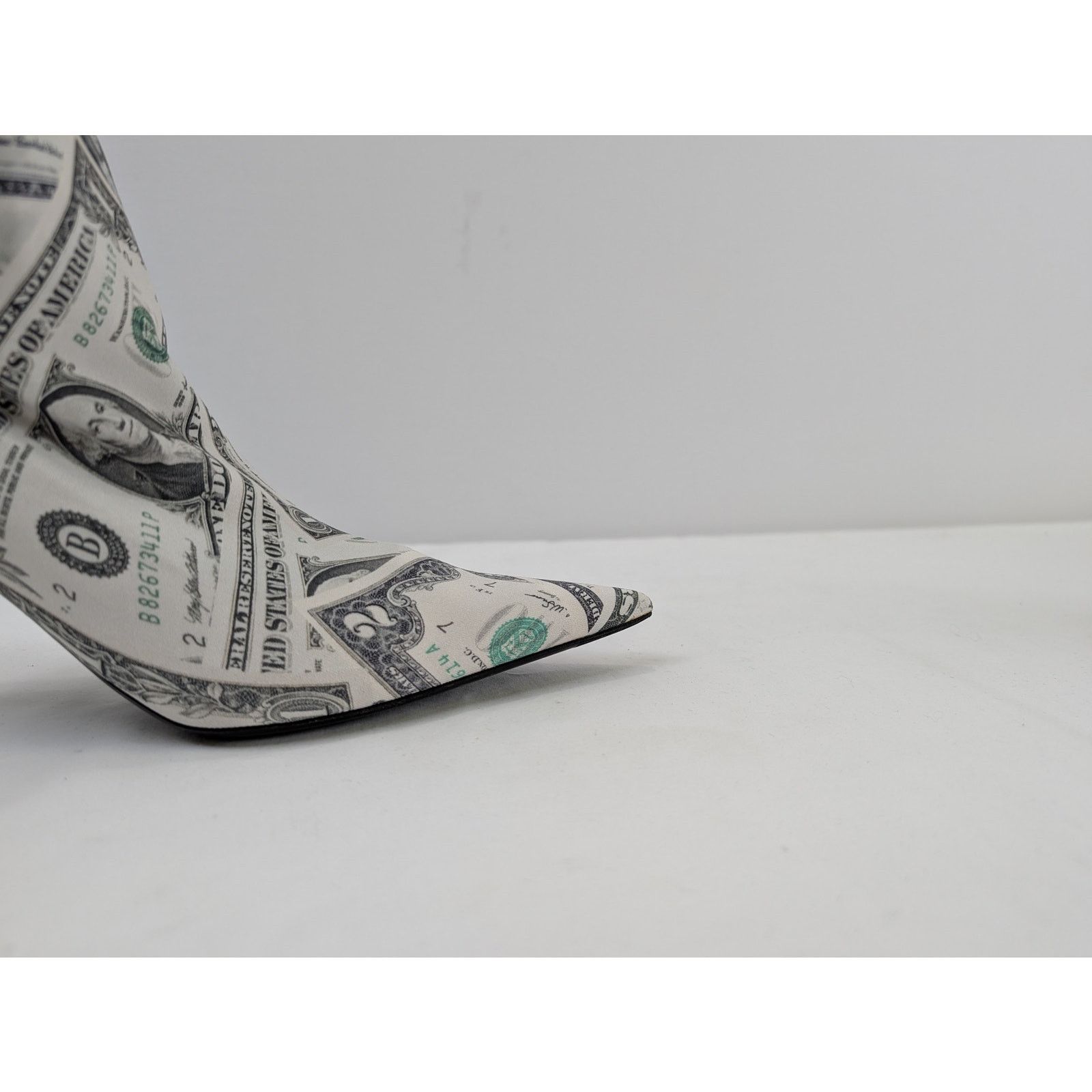 Balenciaga o1rshd1 Maille Impreimee Dollars Boots in Multicolor Size US 7 / IT 37 - 2 Thumbnail