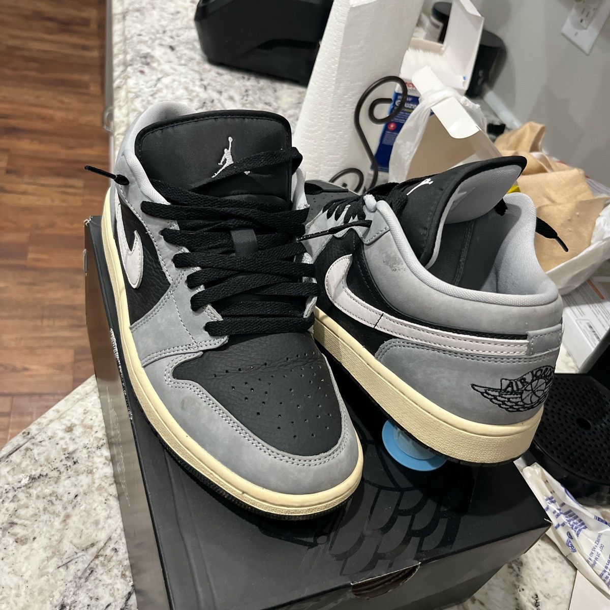 Nike jordan 1 lows black and grey Size US 10 / EU 43 - 3 Thumbnail