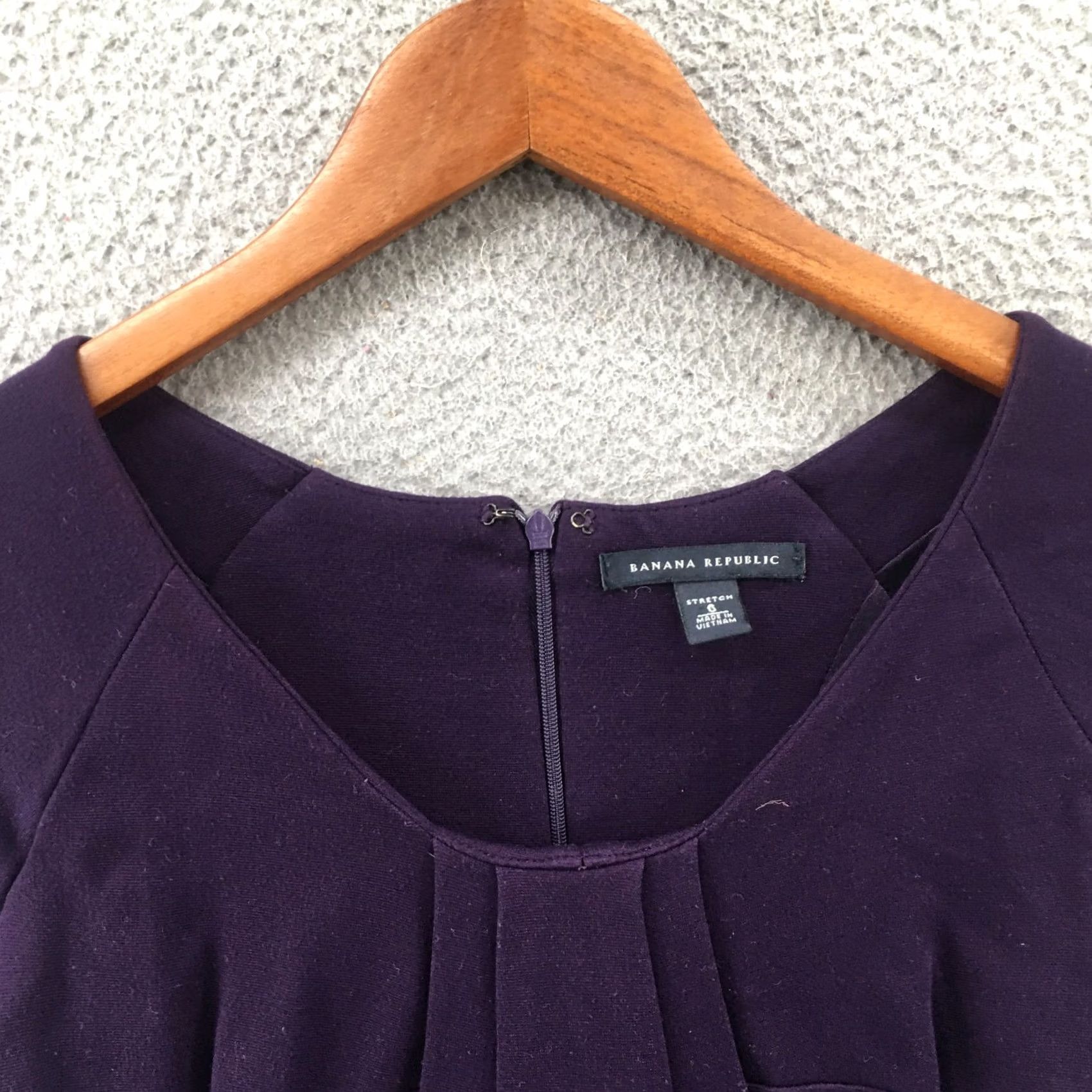 Banana Republic Banana Republic Stretch Sheath Dress Womens 6 Purple Cap Sleeve Back Zip Casual Dress Size M / US 6-8 / IT 42-44 - 3 Thumbnail