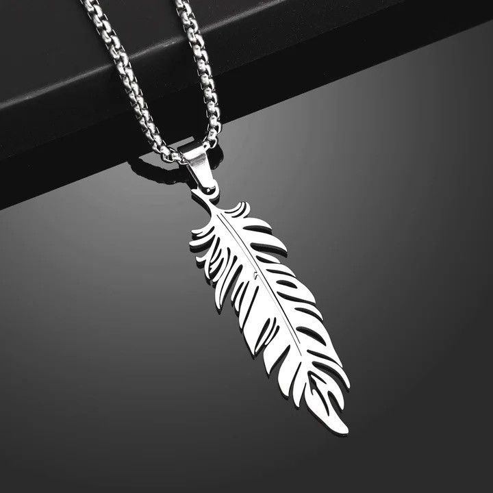 Vintage Vintage Goth Feather Pendant Necklace Size ONE SIZE - 3 Thumbnail